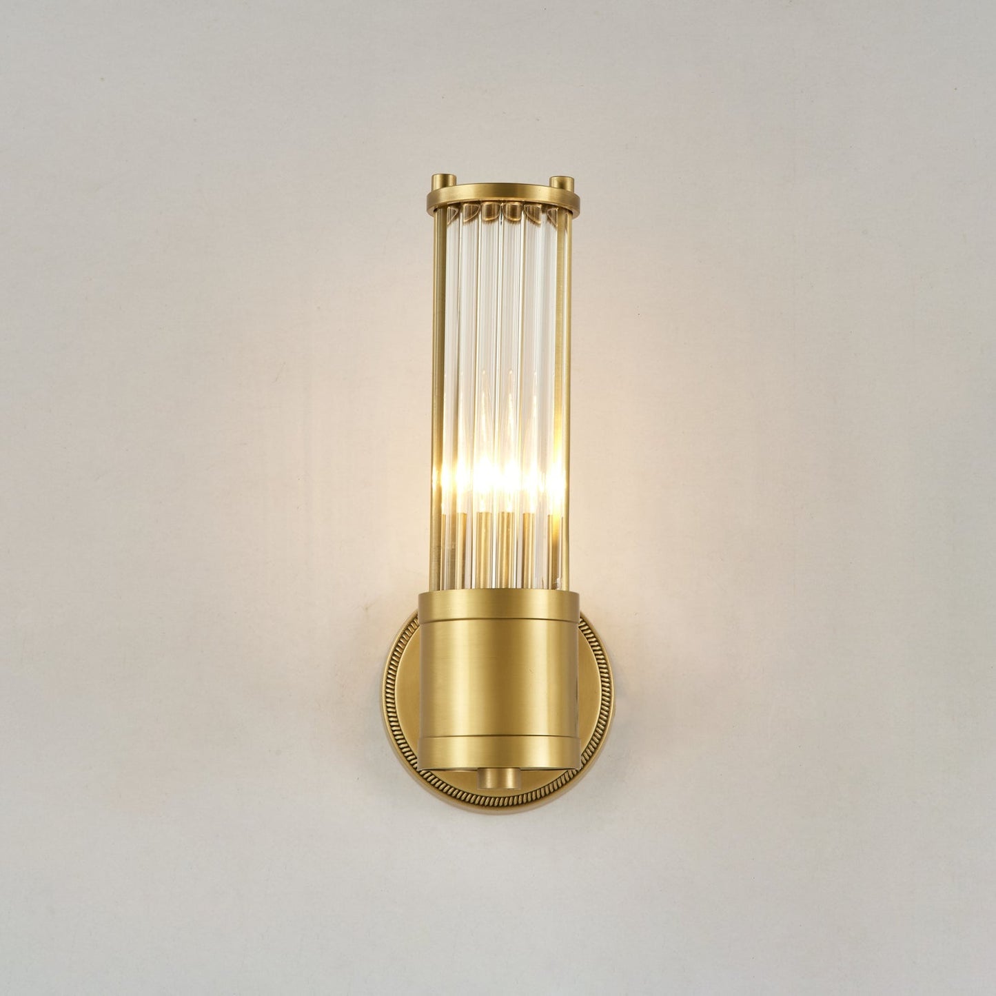 Celeste Brass Cylinder Wall Light – Mid Century Modern Sconce