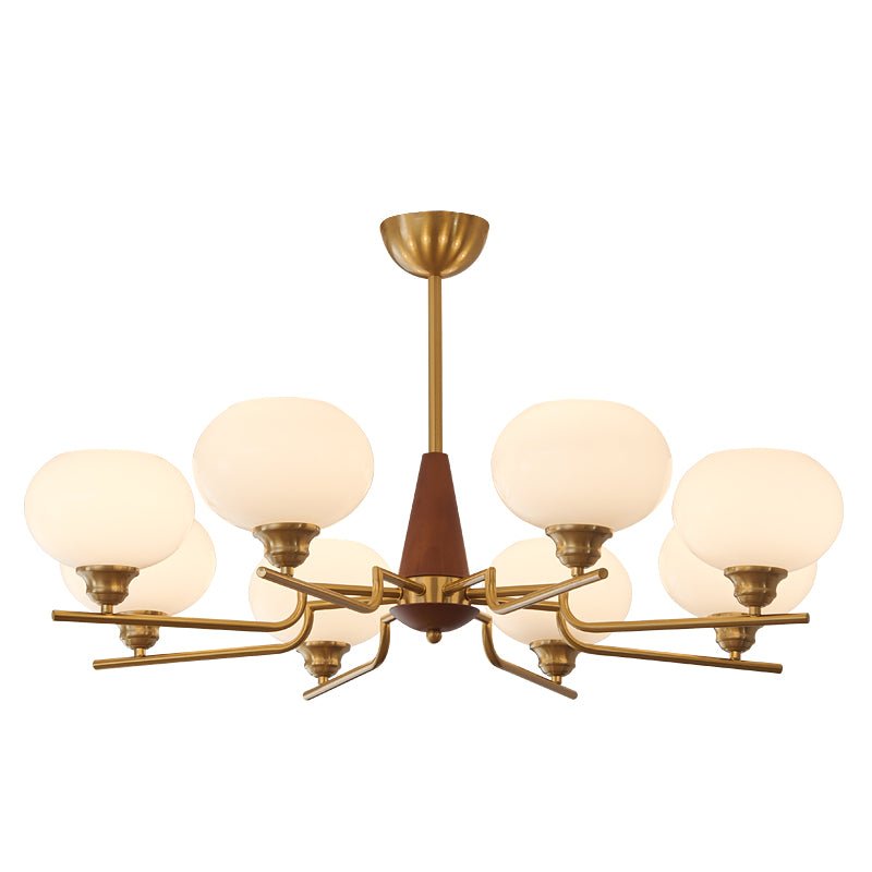 Celeste Sphere Walnut Chandelier - YIOSI