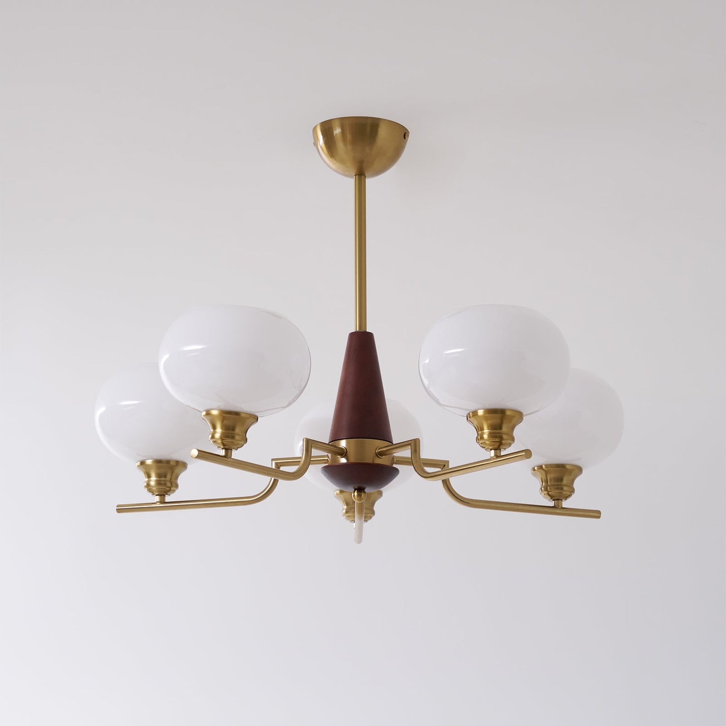 Celeste Sphere Walnut Chandelier - YIOSI