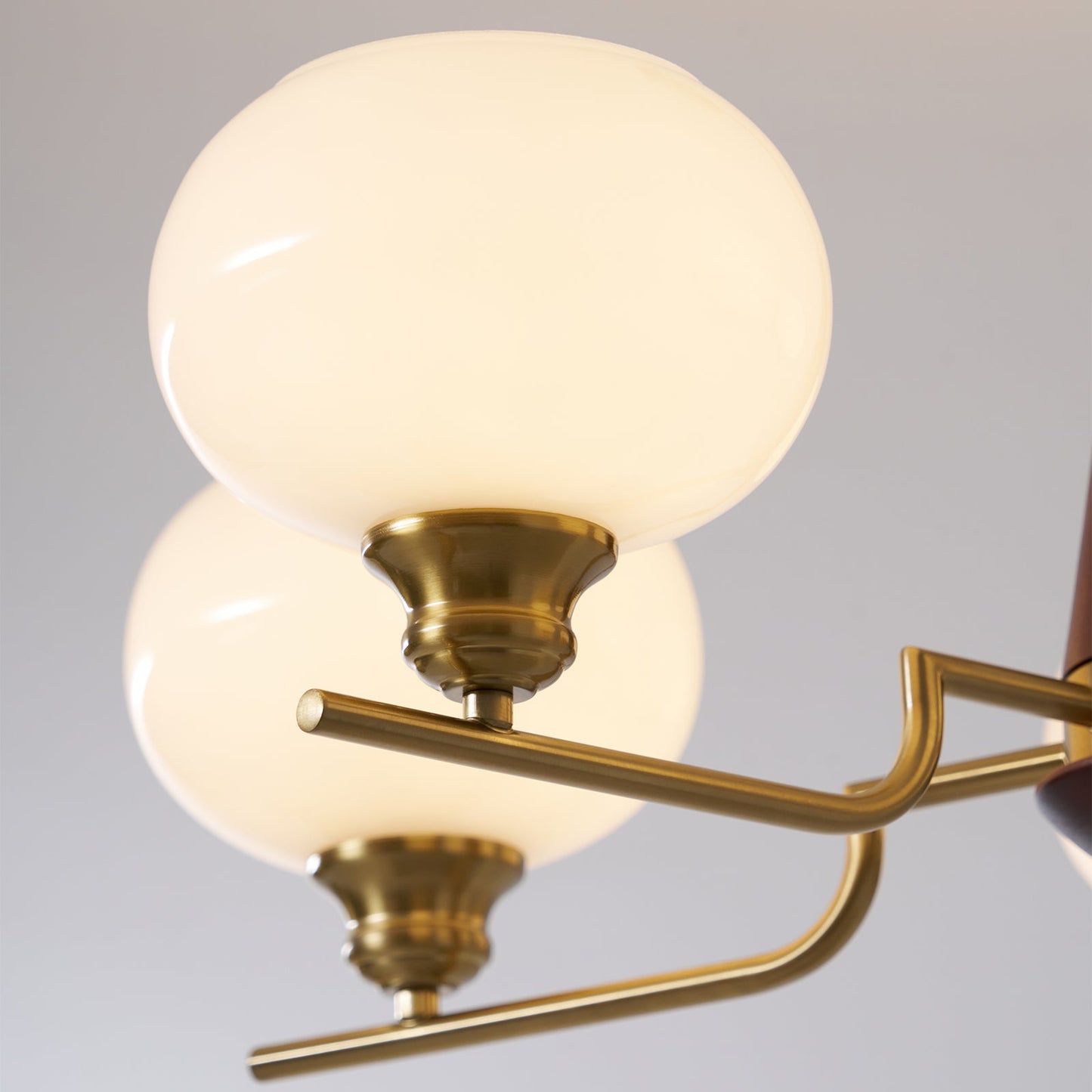 Celeste Sphere Walnut Chandelier - YIOSI