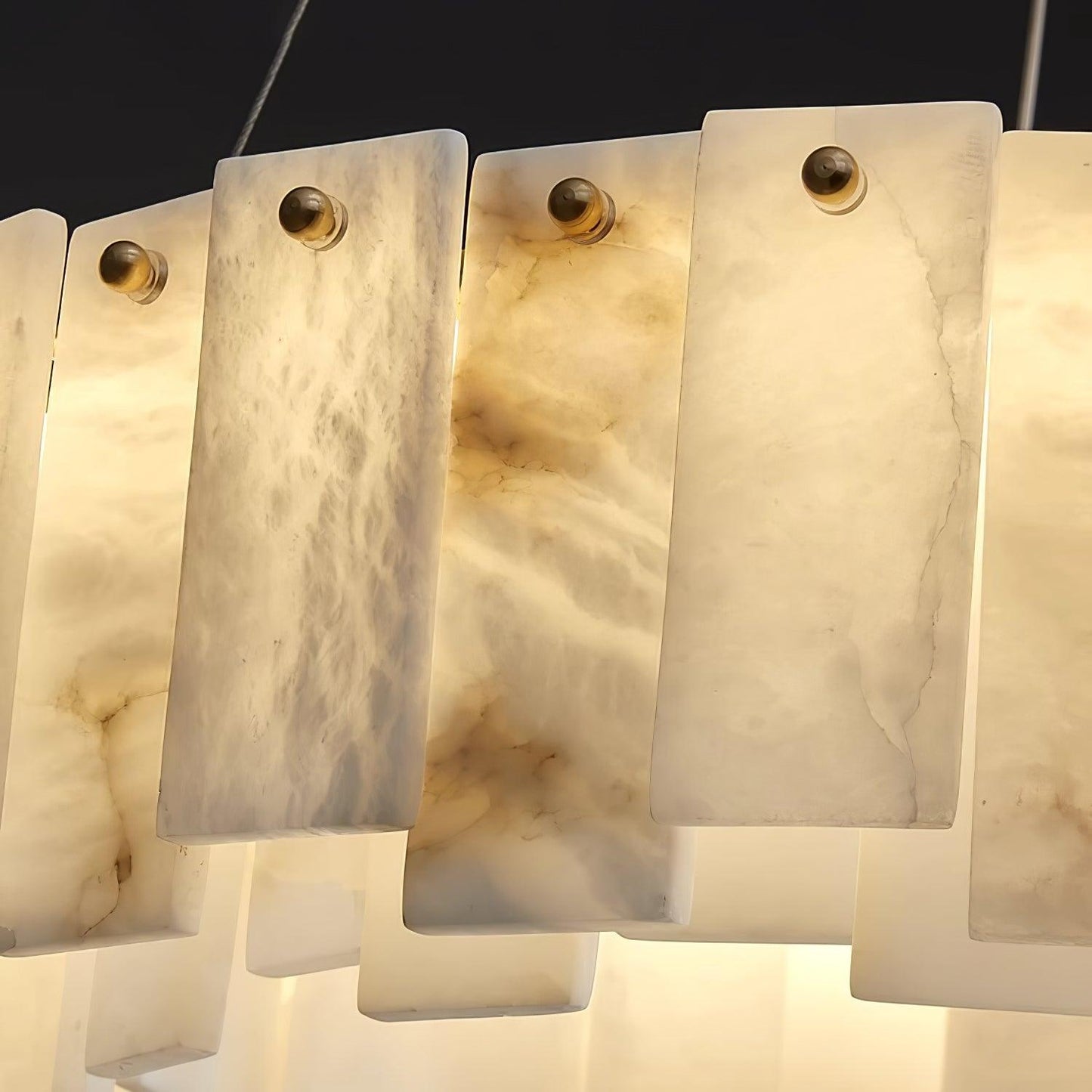 Celestial Alabaster Round Brass & White Chandelier – Heavenly Glow