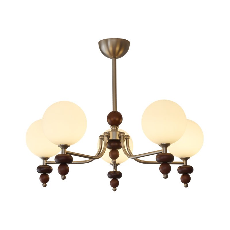 Celestial Sphere Walnut Chandelier - YIOSI