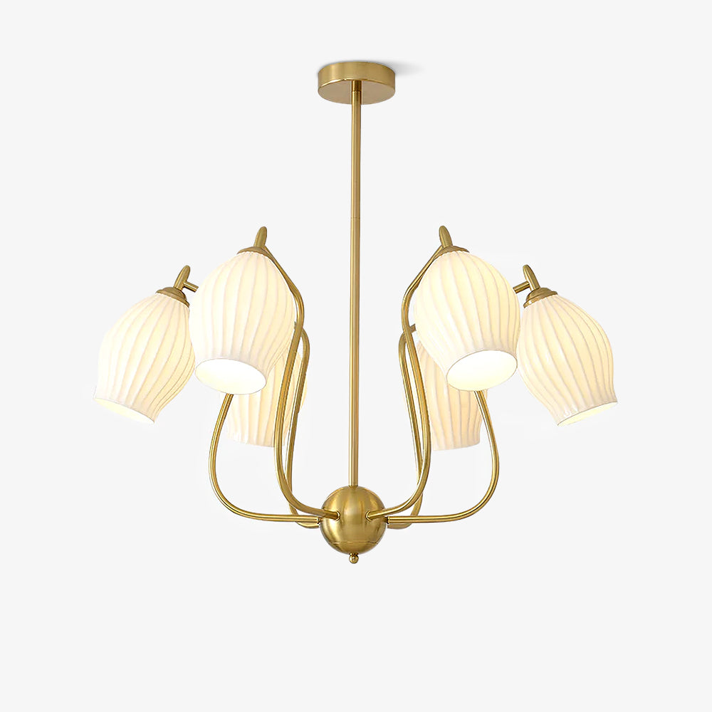 Ceramic Ribbed Chandelier - YIOSI