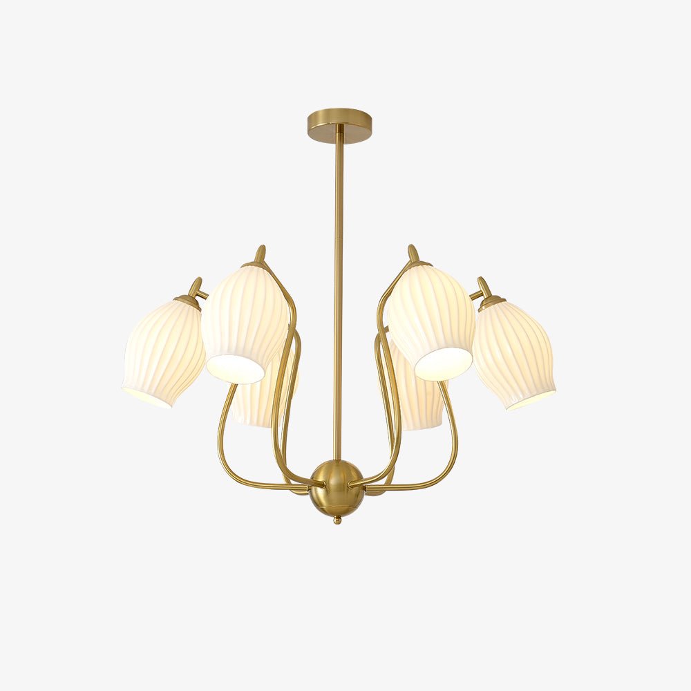 Ceramic Ribbed Chandelier - YIOSI