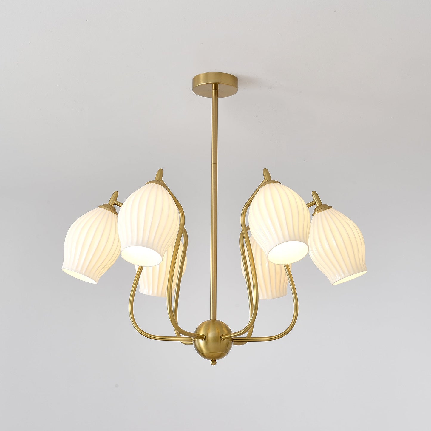 Ceramic Ribbed Chandelier - YIOSI