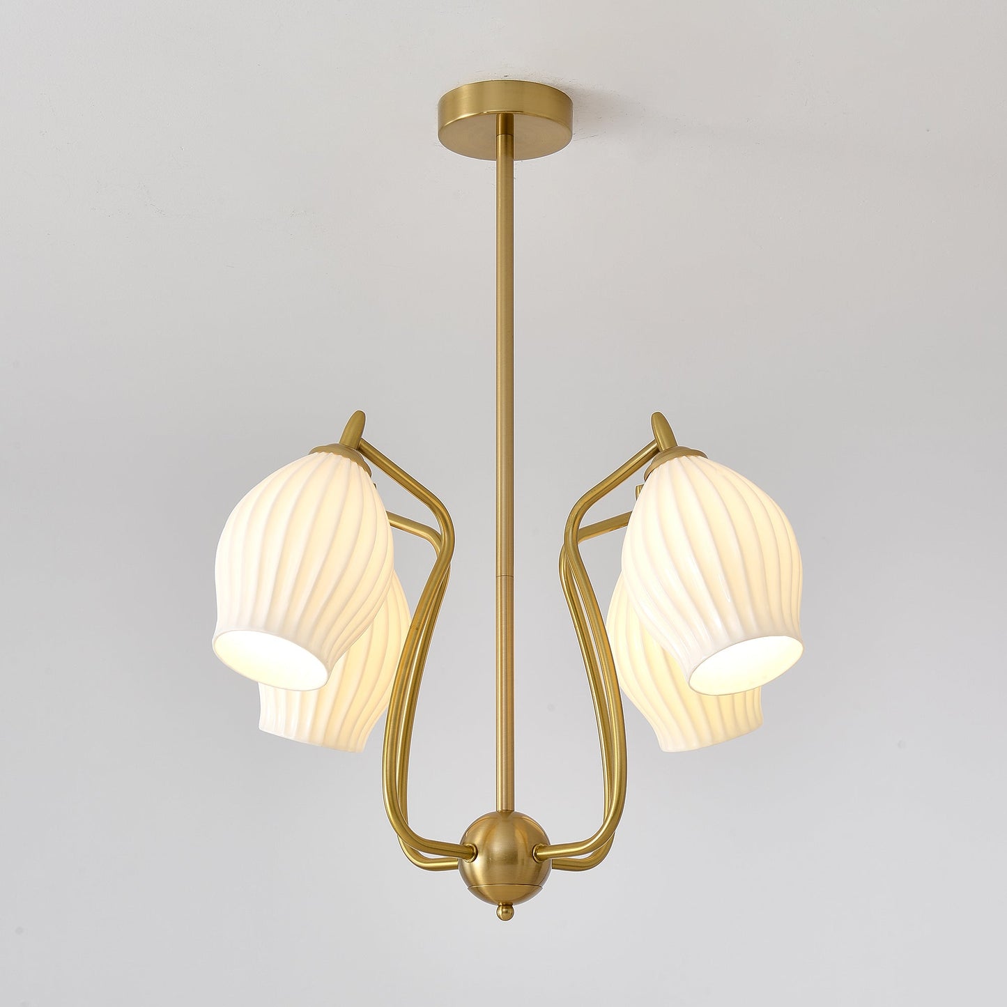Ceramic Ribbed Chandelier - YIOSI