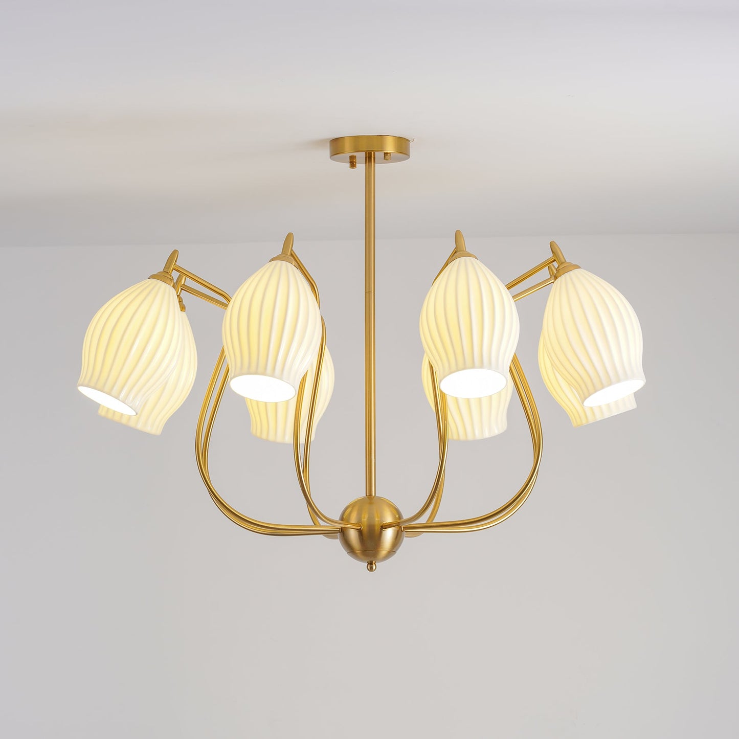 Ceramic Ribbed Chandelier - YIOSI