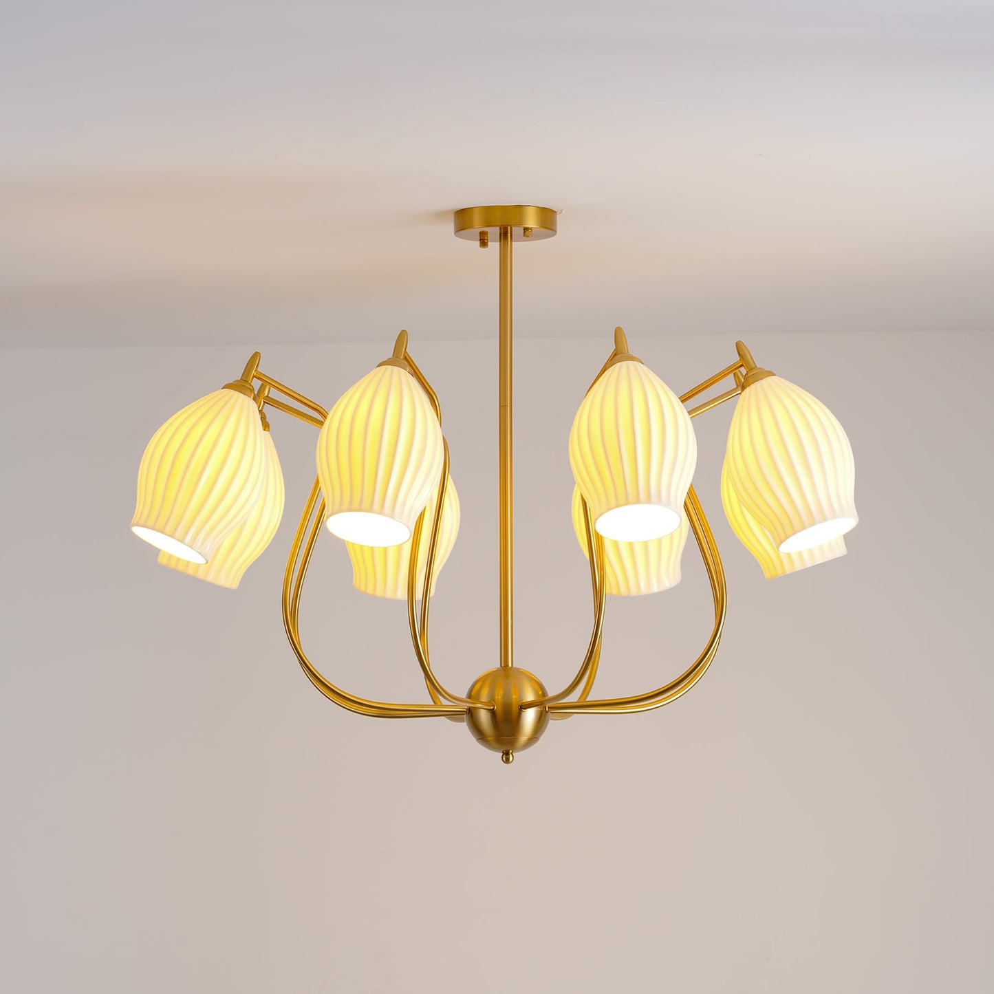 Ceramic Ribbed Chandelier - YIOSI