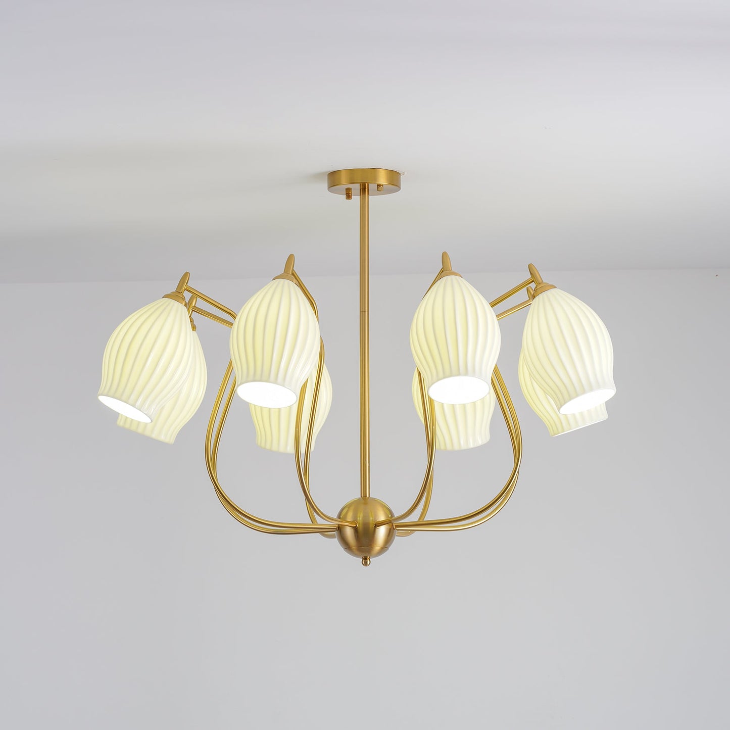 Ceramic Ribbed Chandelier - YIOSI