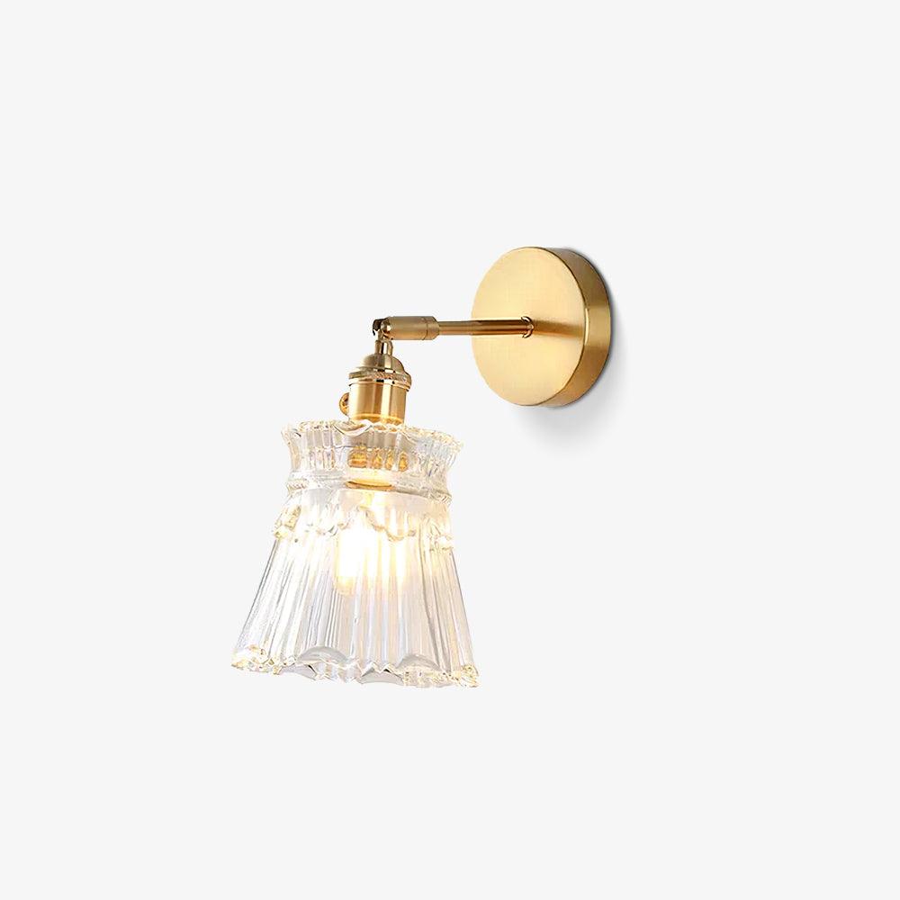 Chaika Brass & Clear Glass Wall Lamp – Classic Modern Elegance