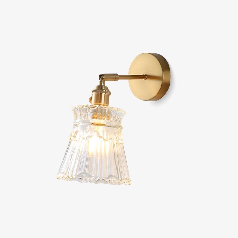 Chaika Brass & Clear Glass Wall Lamp – Classic Modern Elegance