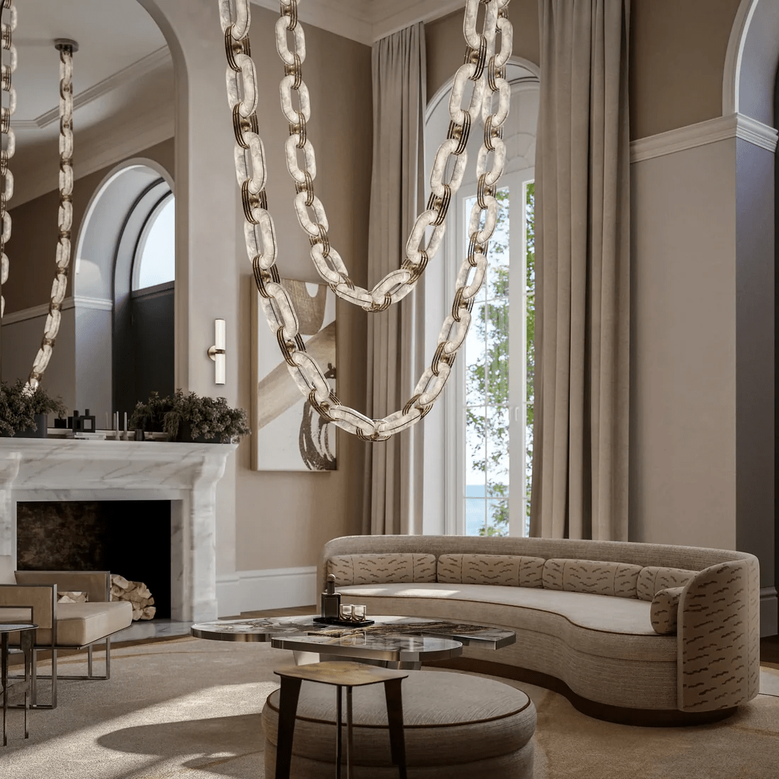 Chain Link Chandelier - YIOSI