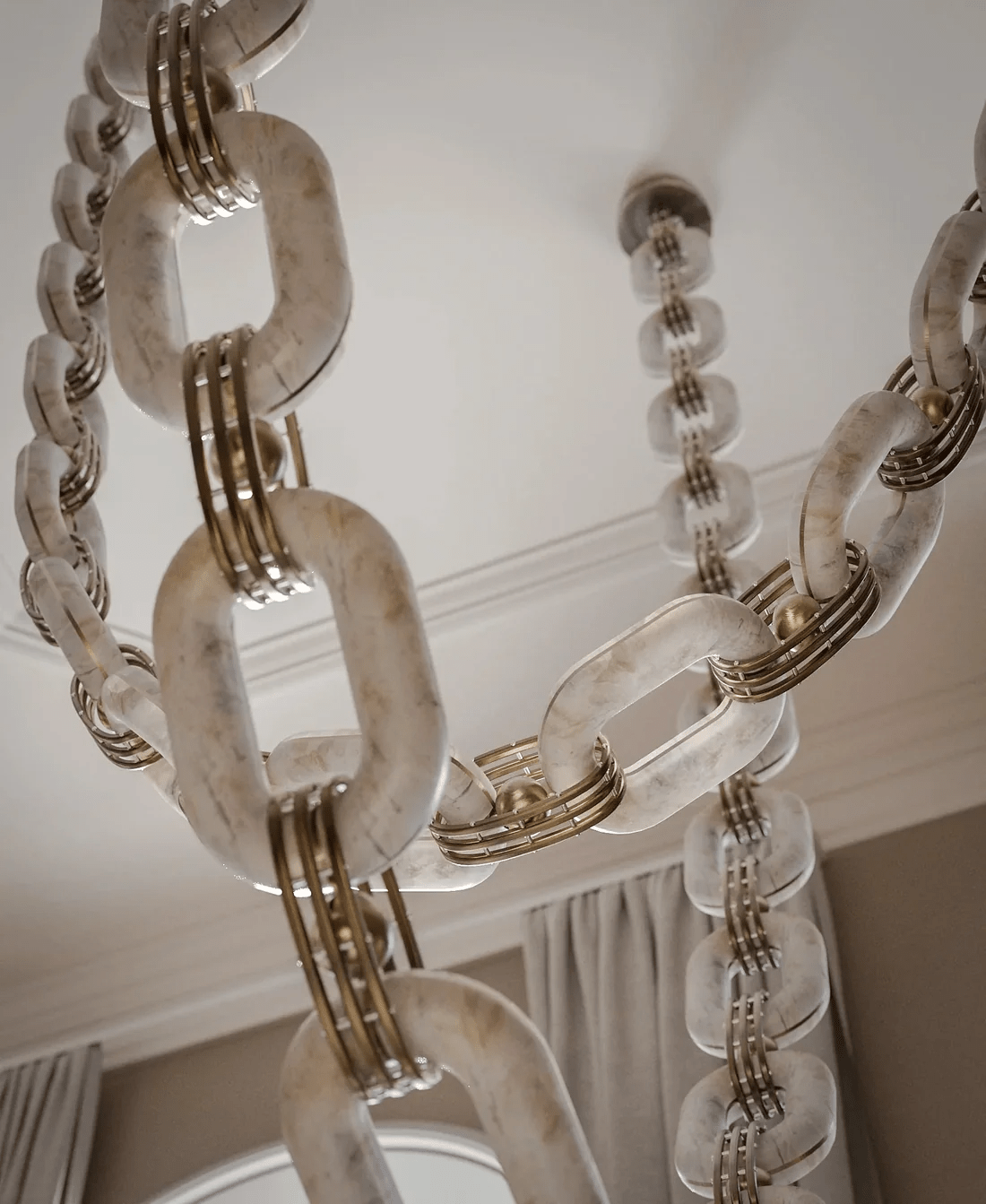 Chain Link Chandelier - YIOSI
