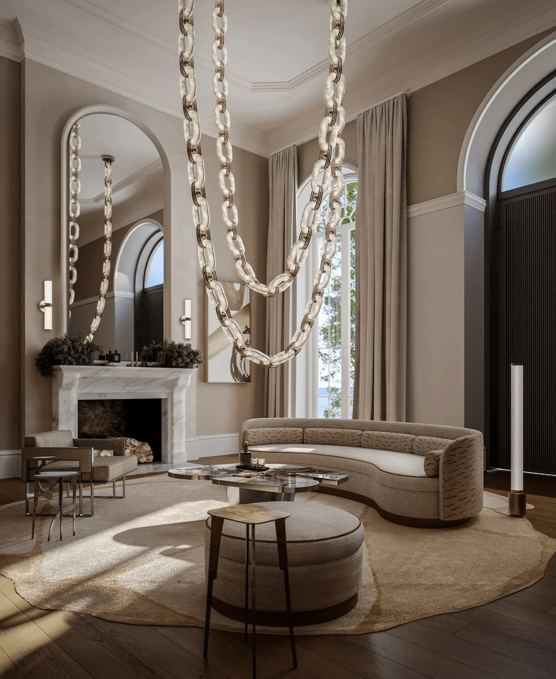 Chain Link Chandelier - YIOSI