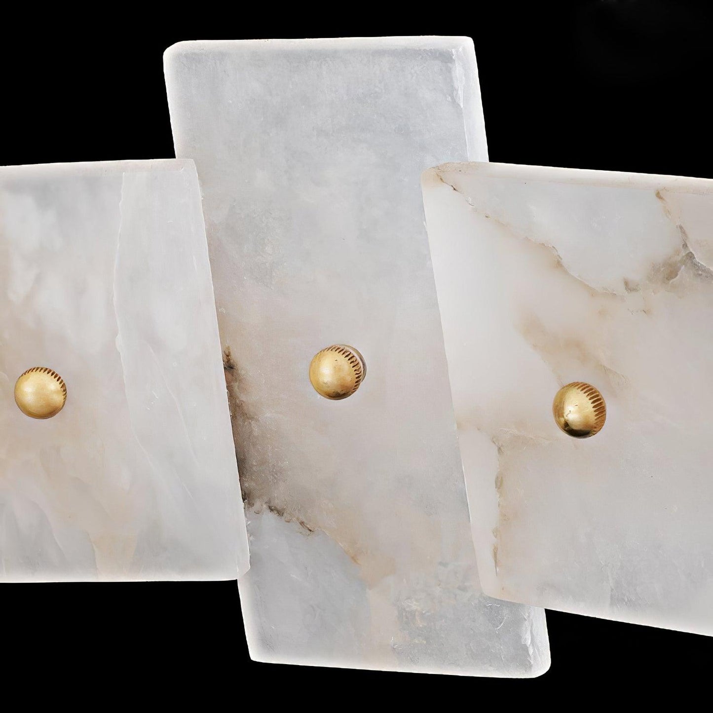 Vakkerlight Alabaster Halo Brass & White LED Chandelier