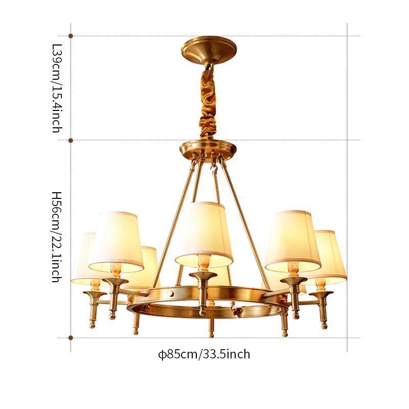 Antique Brass Chandelier - YIOSI