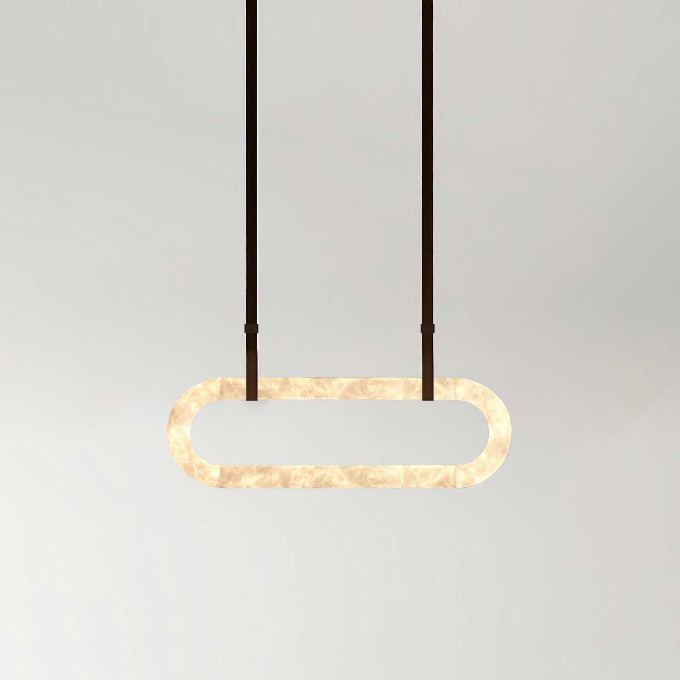 Circle Alabaster Chandelier - YIOSI