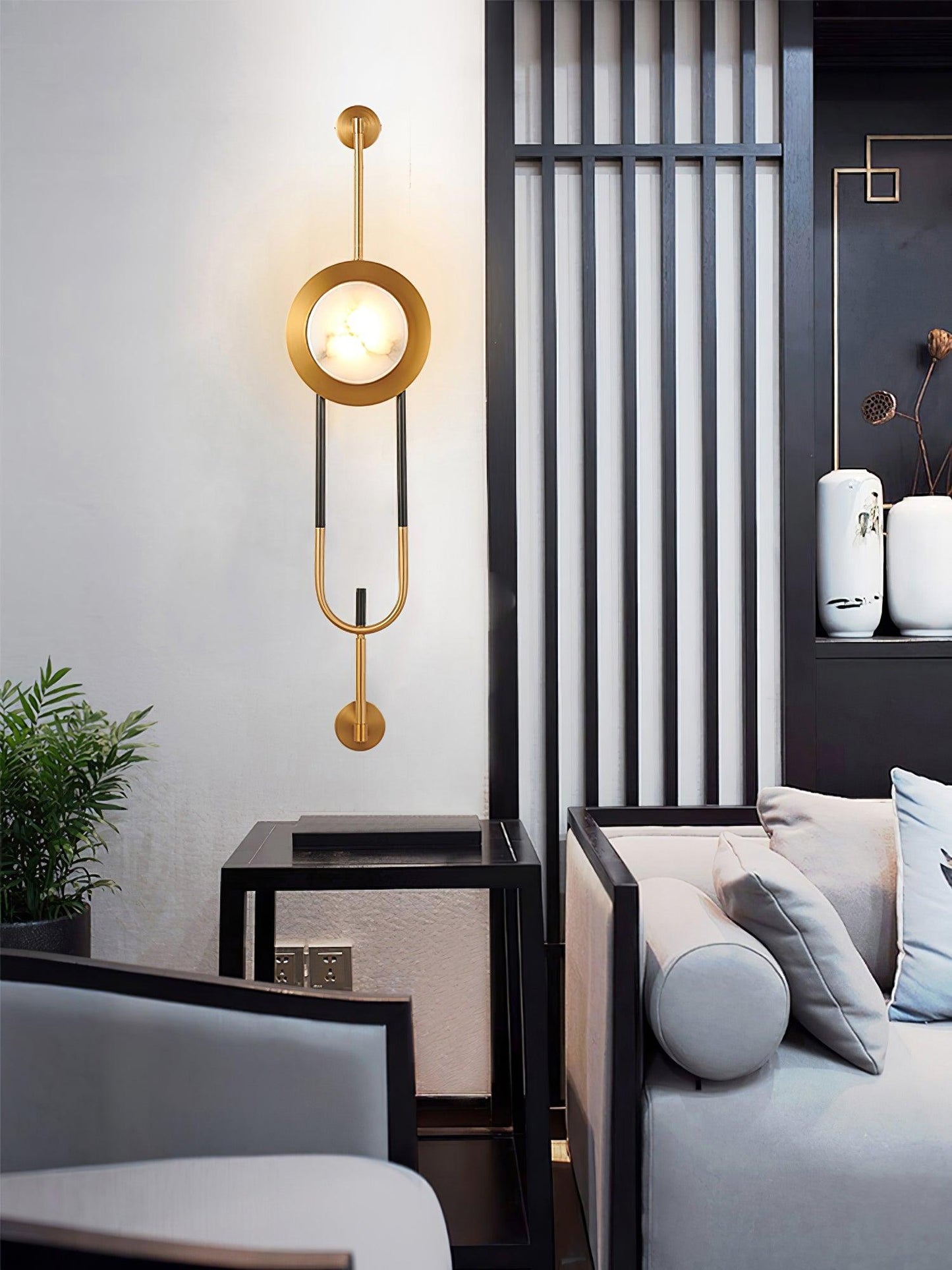 Circular Marble Wall Light - YIOSI