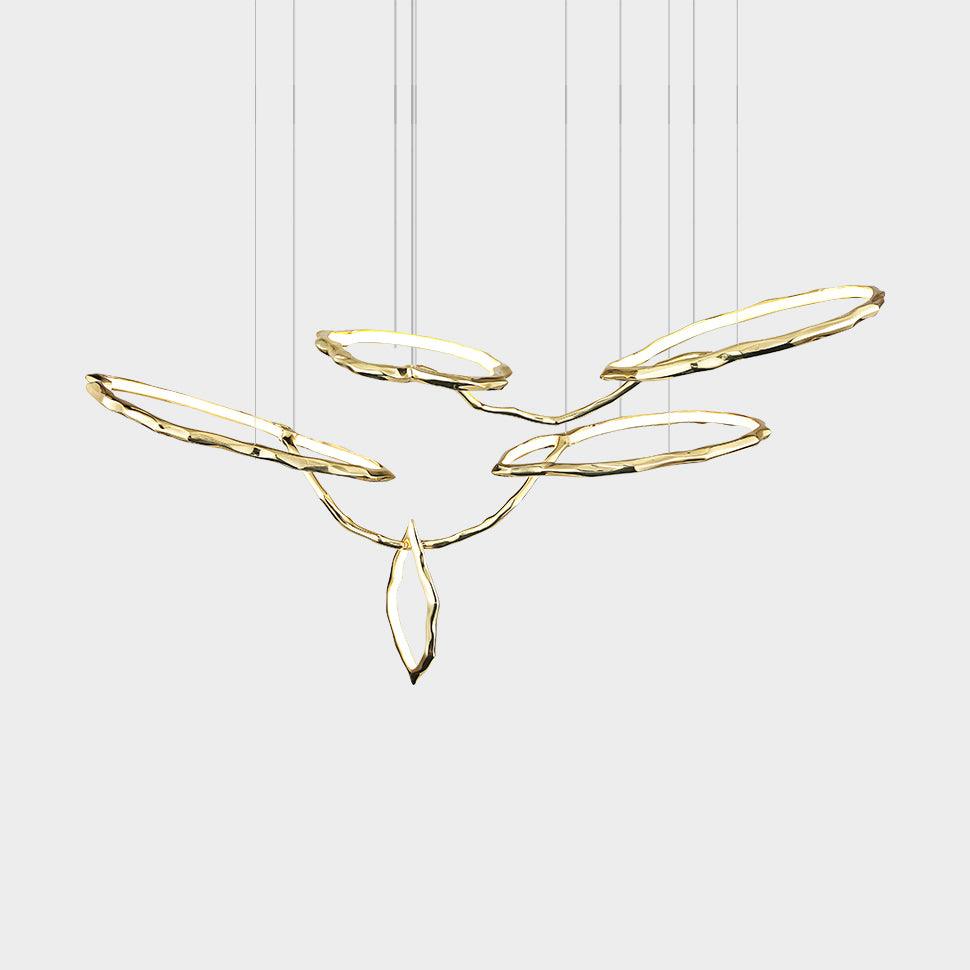 Cloud Rings Series Brass Chandelier - YIOSI