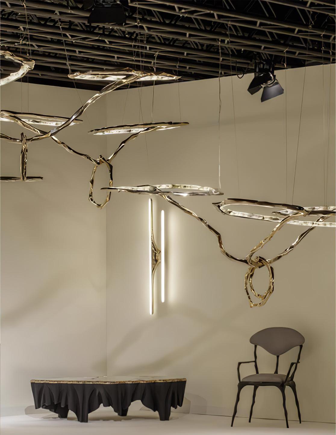 Cloud Rings Series Brass Chandelier - YIOSI