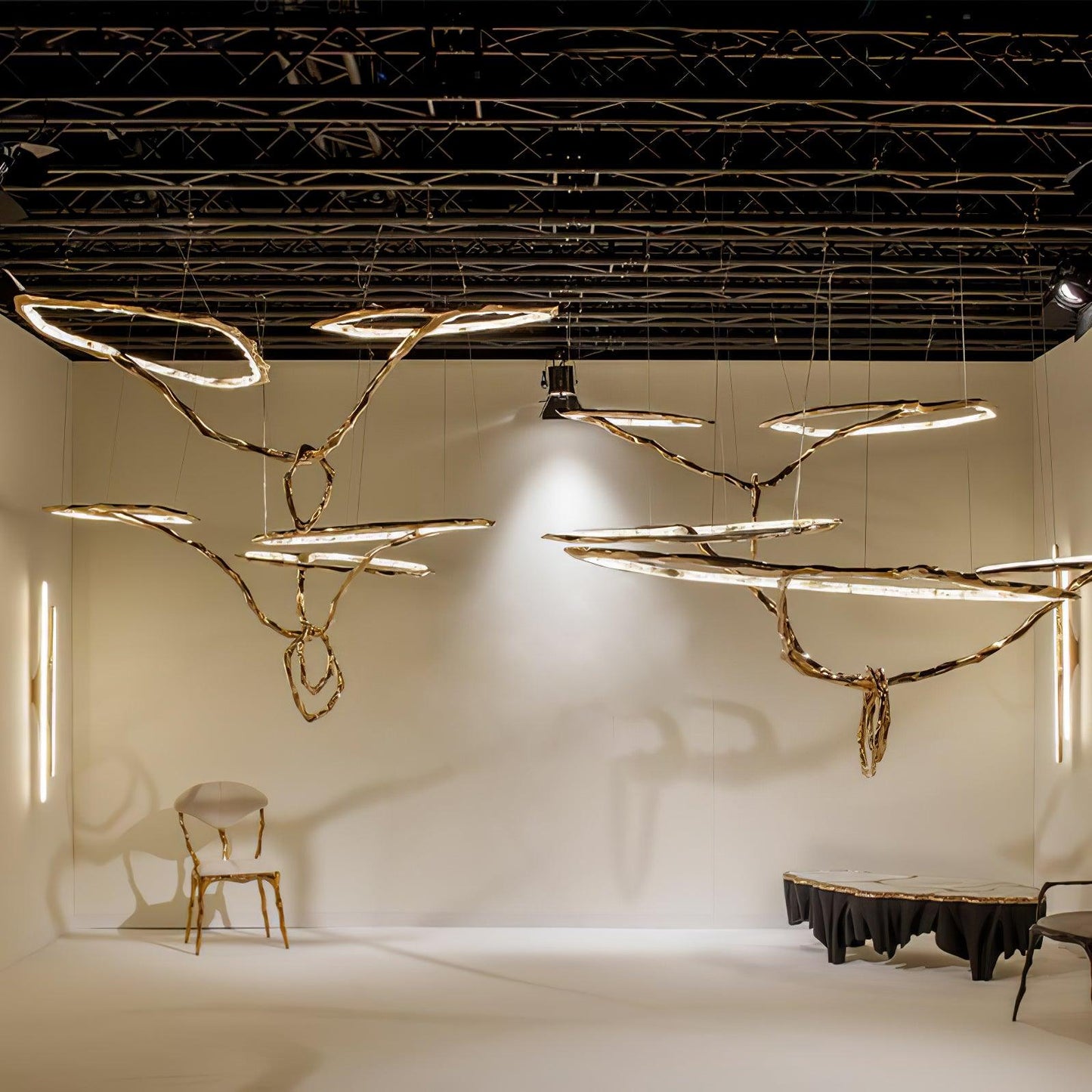 Cloud Rings Series Brass Chandelier - YIOSI