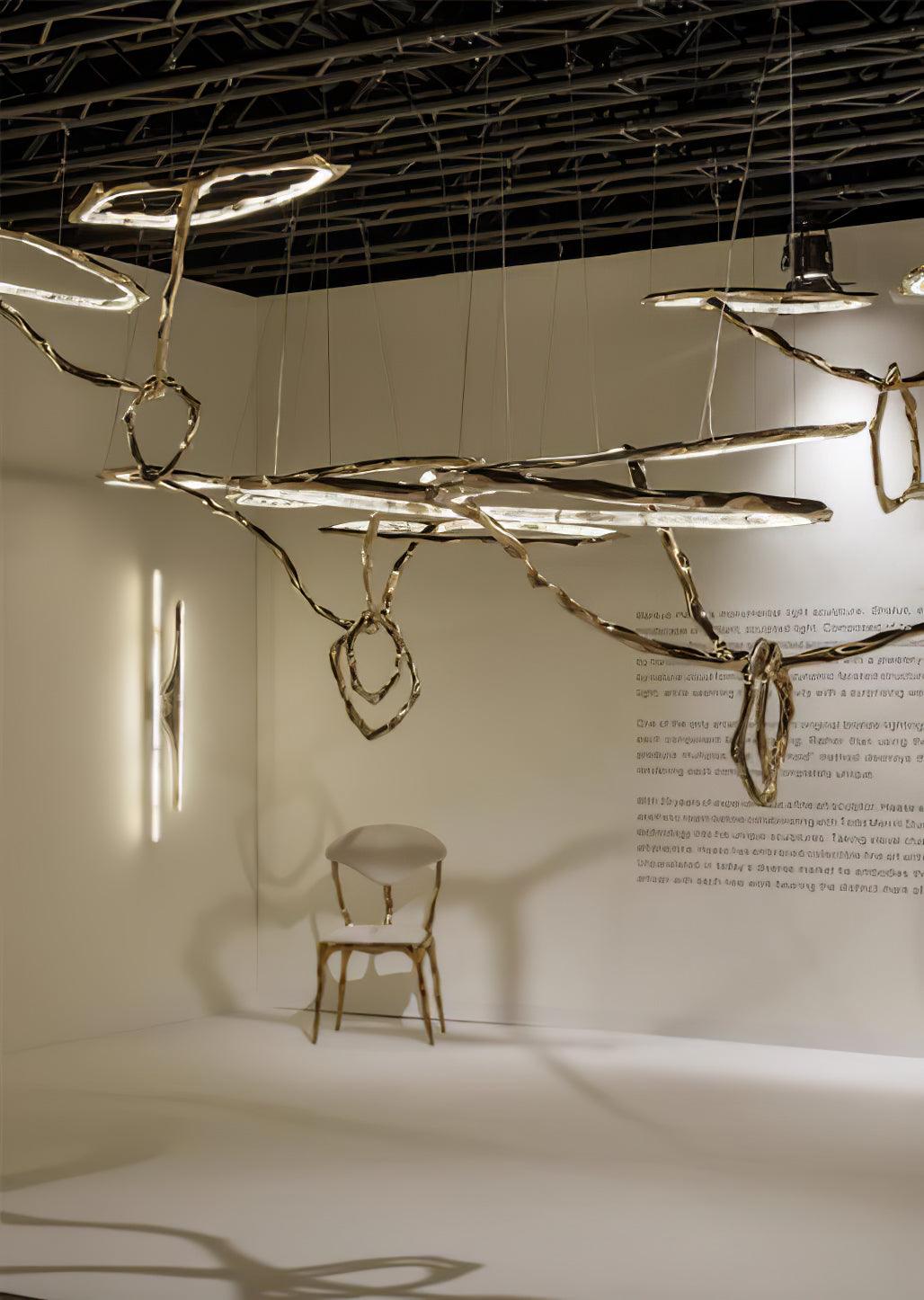 Cloud Rings Series Brass Chandelier - YIOSI