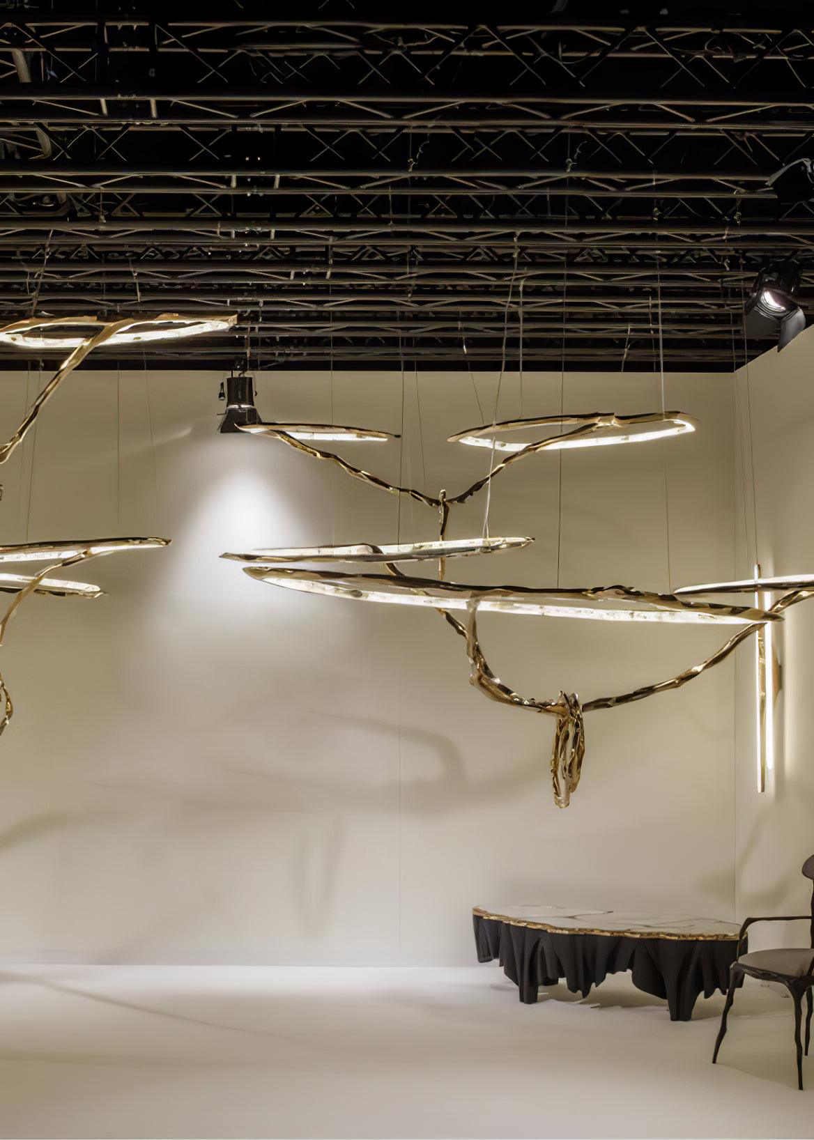 Cloud Rings Series Brass Chandelier - YIOSI
