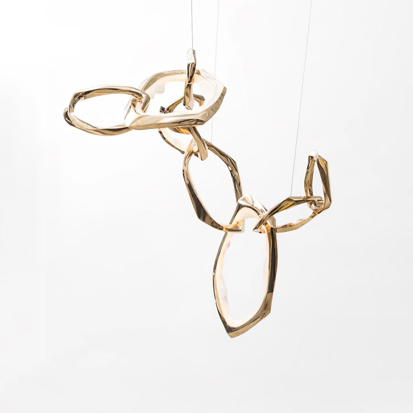 Cloud Rings Series Brass Chandelier - YIOSI