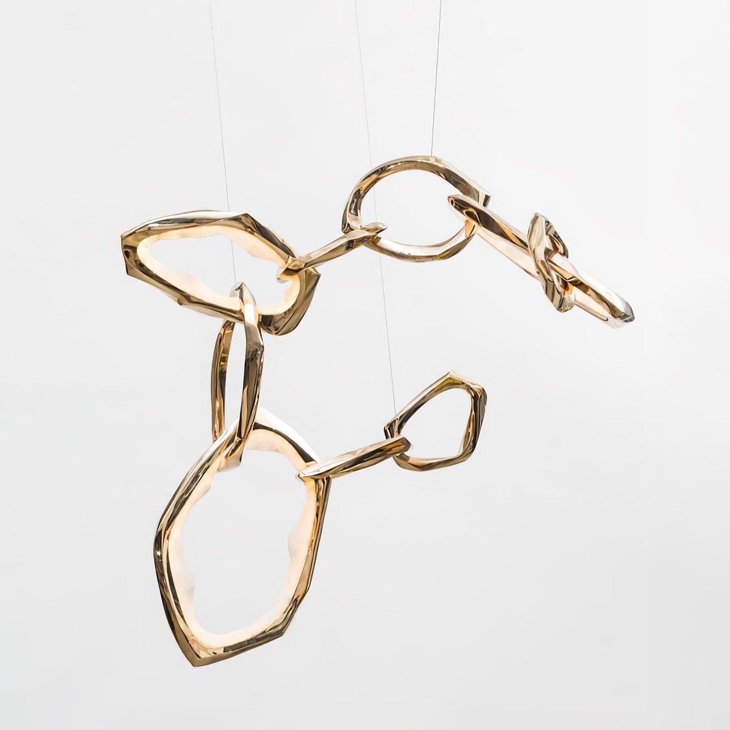Cloud Rings Series Brass Chandelier - YIOSI