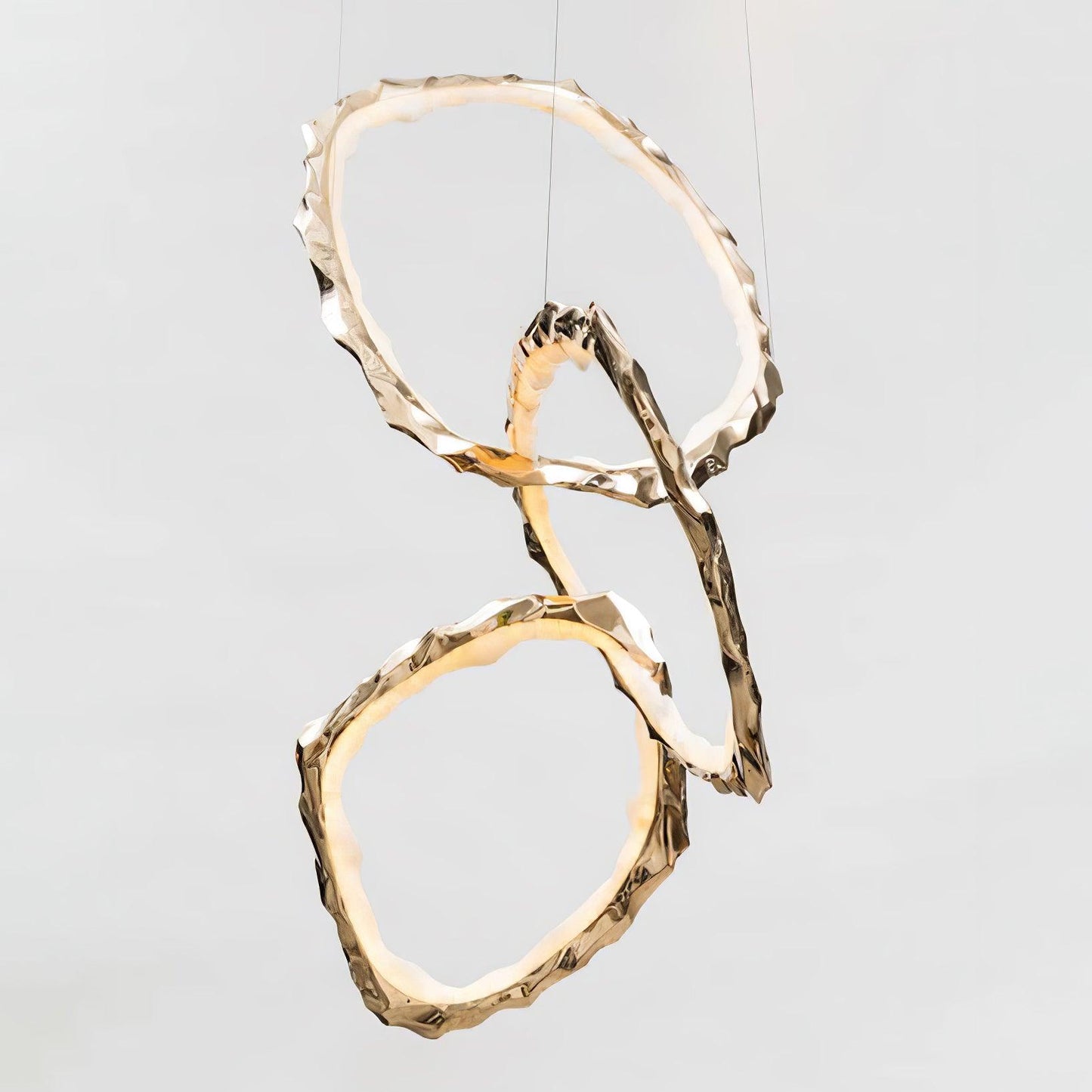 Cloud Rings Series Brass Chandelier - YIOSI