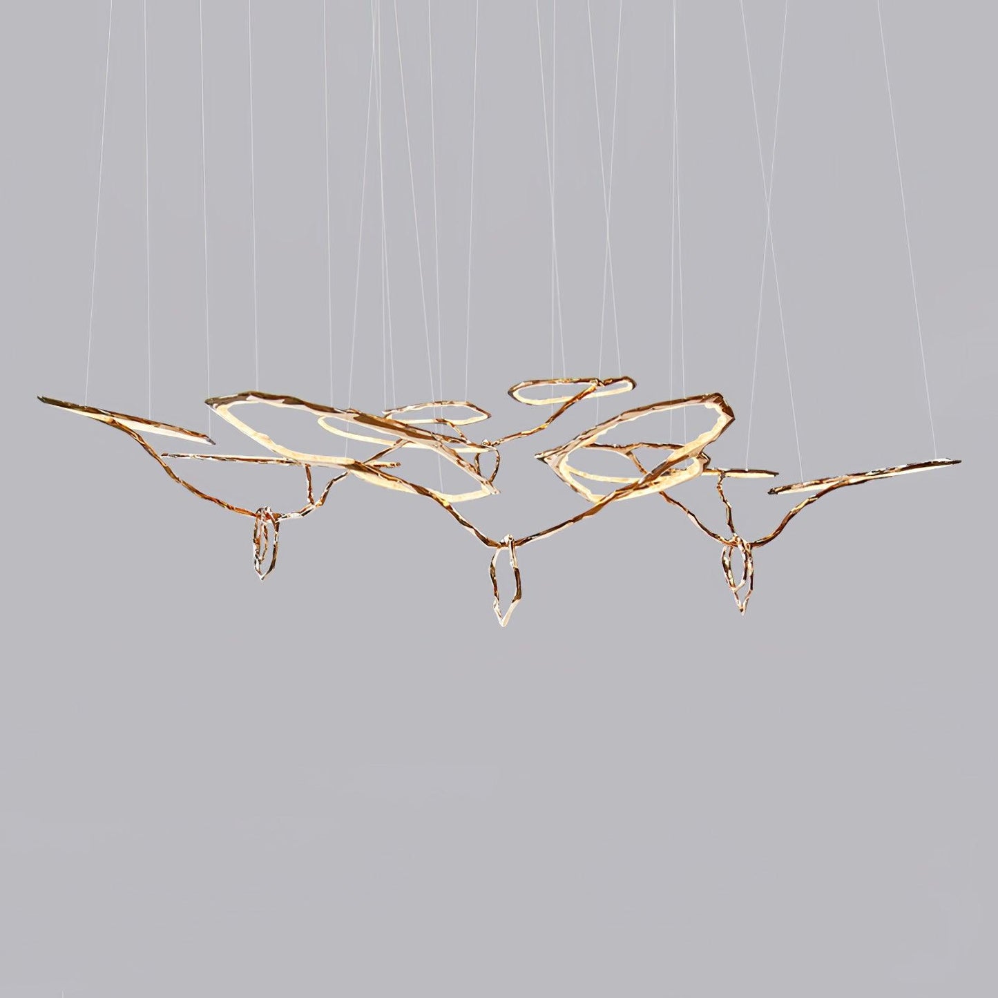 Cloud Rings Series Brass Chandelier - YIOSI