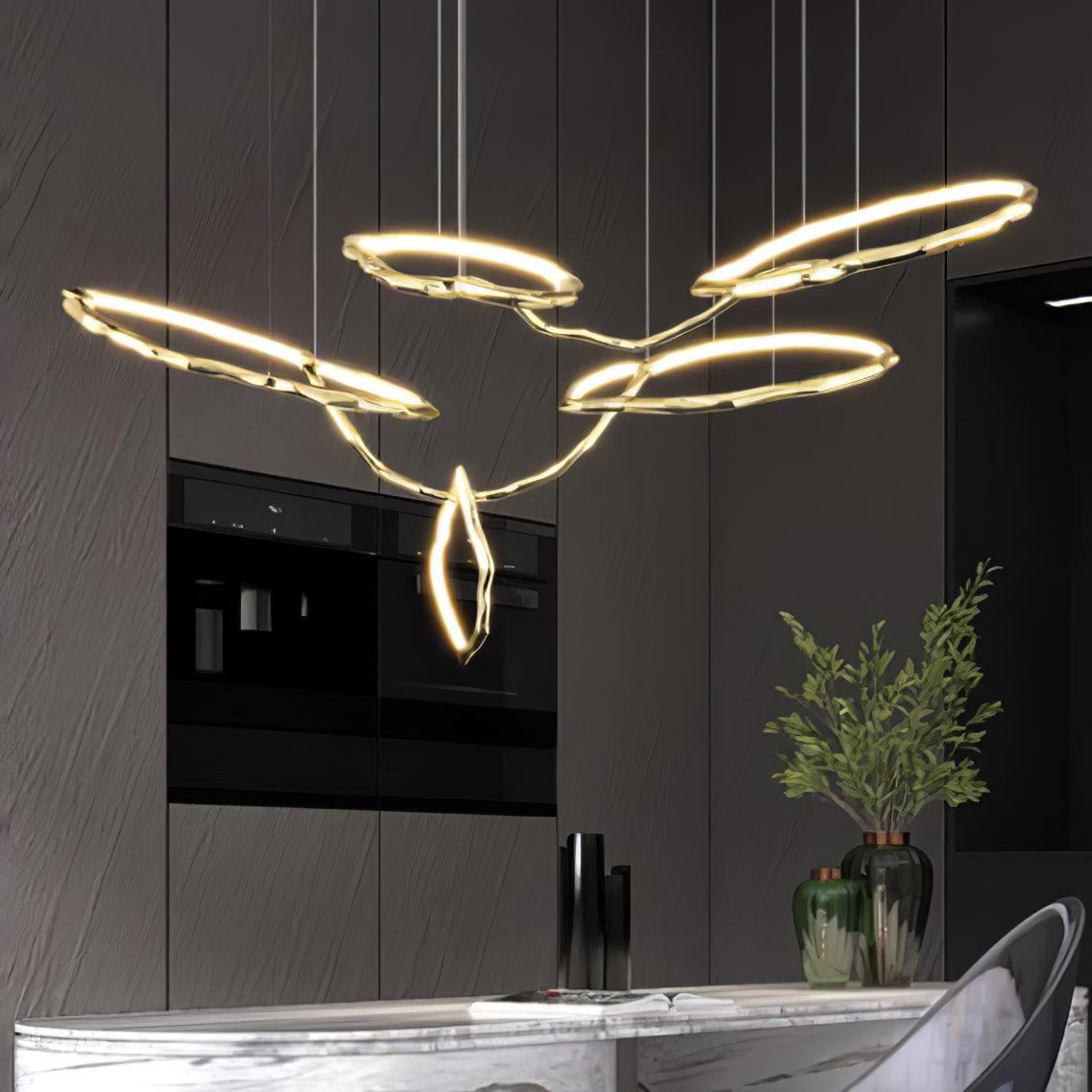 Cloud Rings Series Brass Chandelier - YIOSI