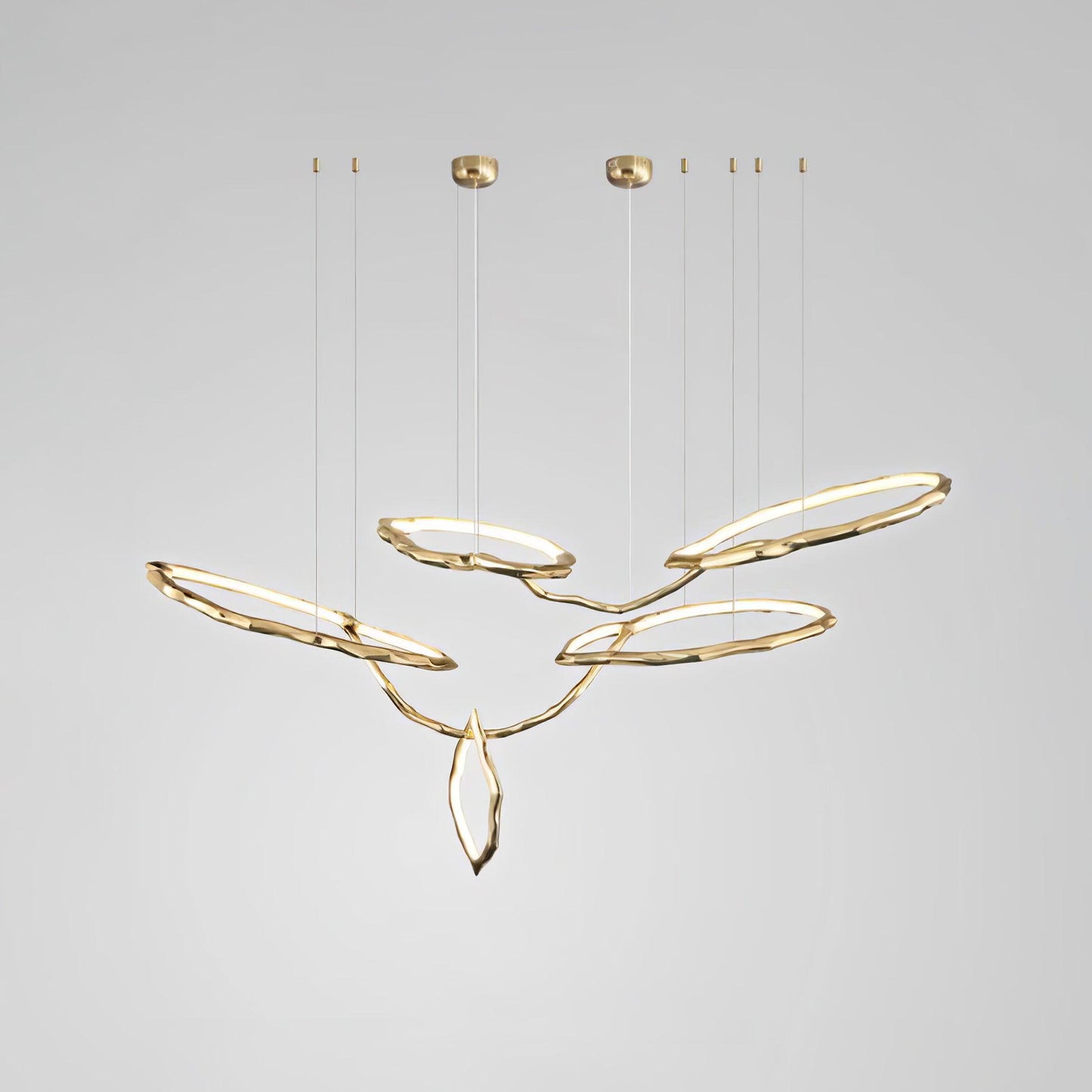 Cloud Rings Series Brass Chandelier - YIOSI