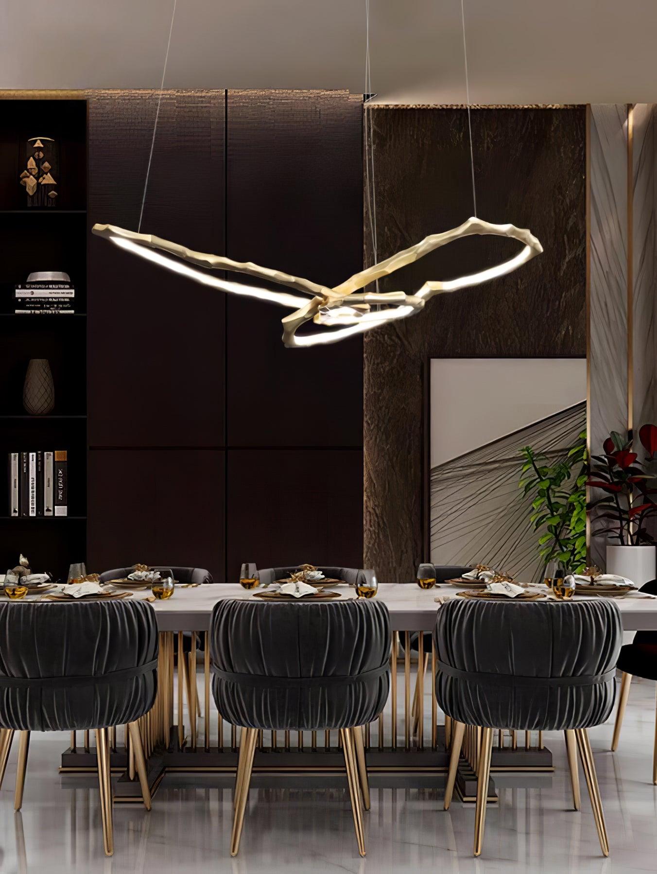 Cloud Rings Series Brass Chandelier - YIOSI