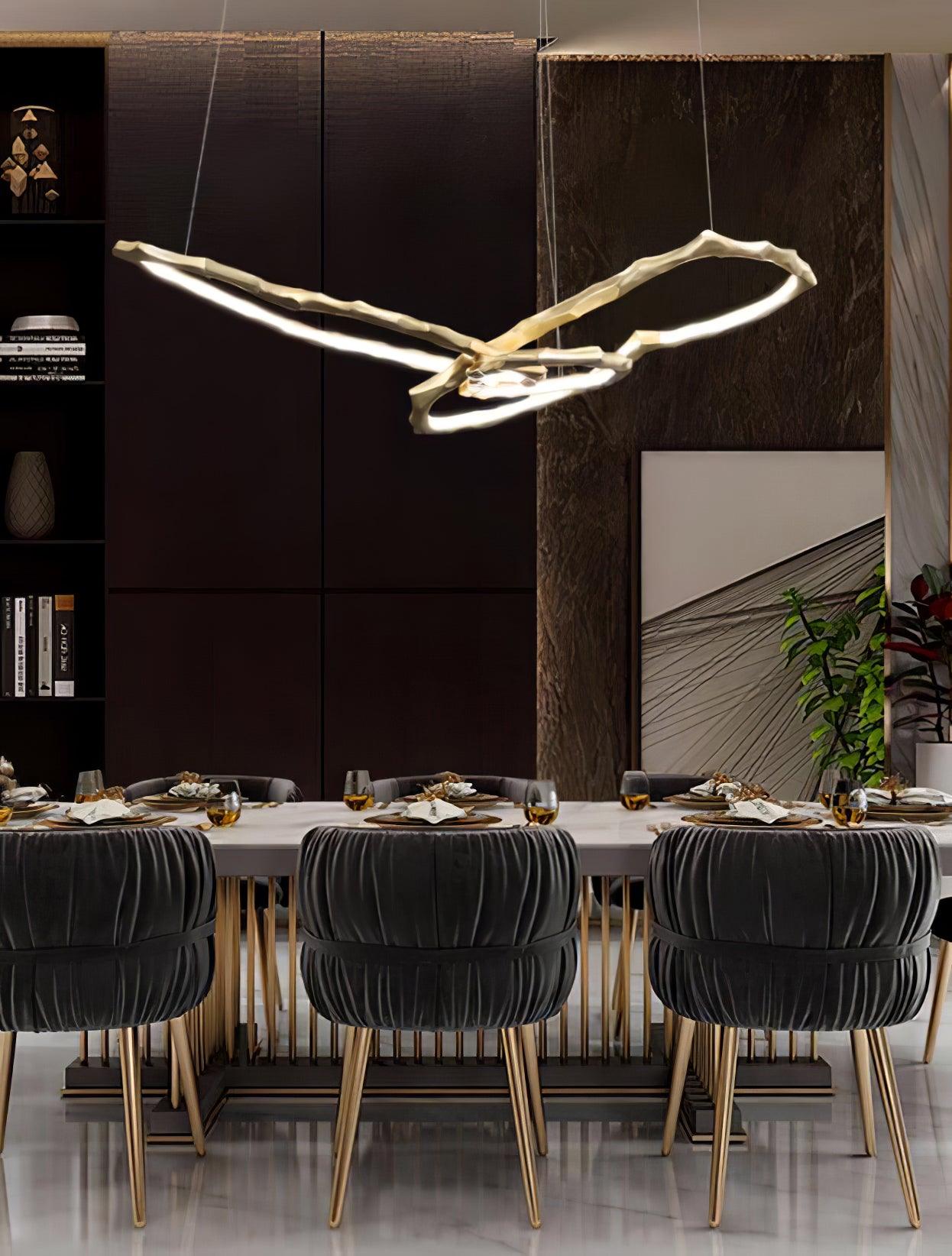 Cloud Rings Series Brass Chandelier - YIOSI