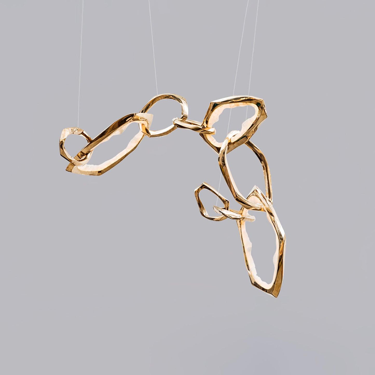 Cloud Rings Series Brass Chandelier - YIOSI