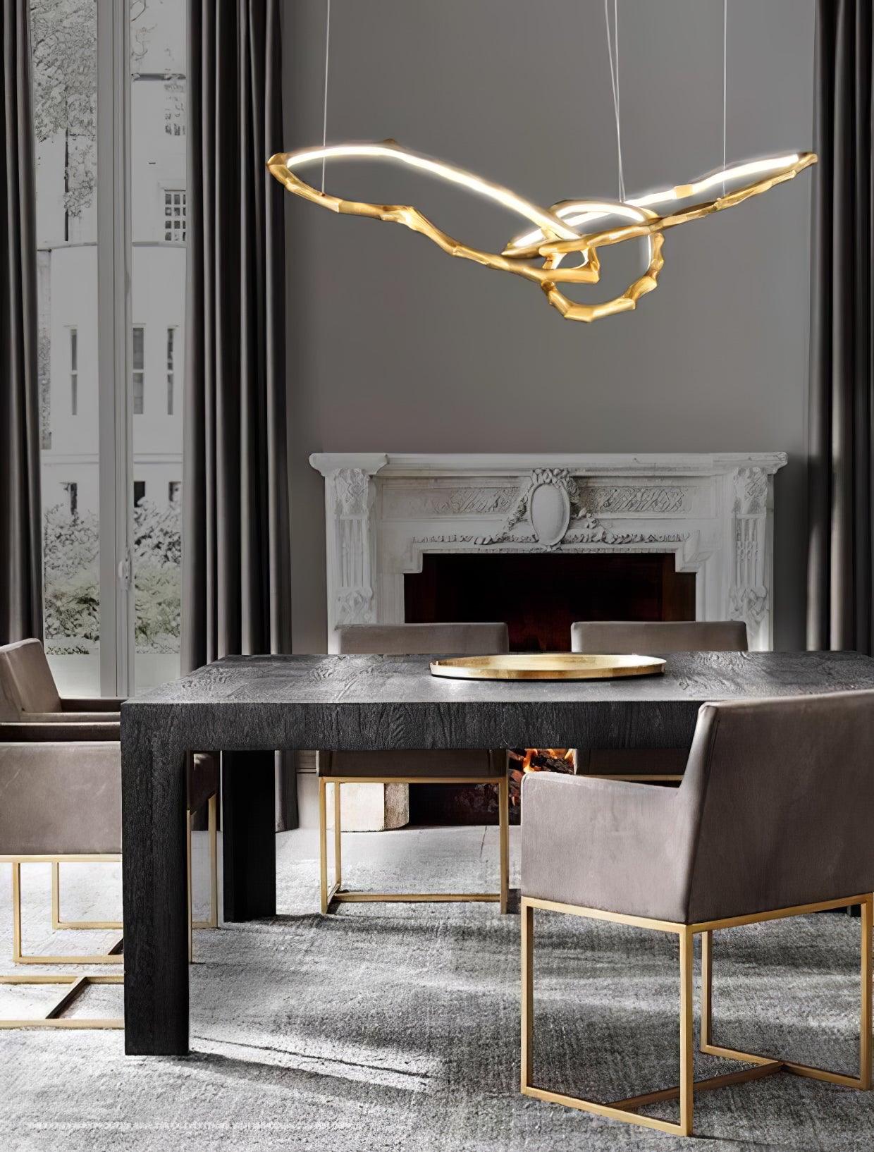 Cloud Rings Series Brass Chandelier - YIOSI