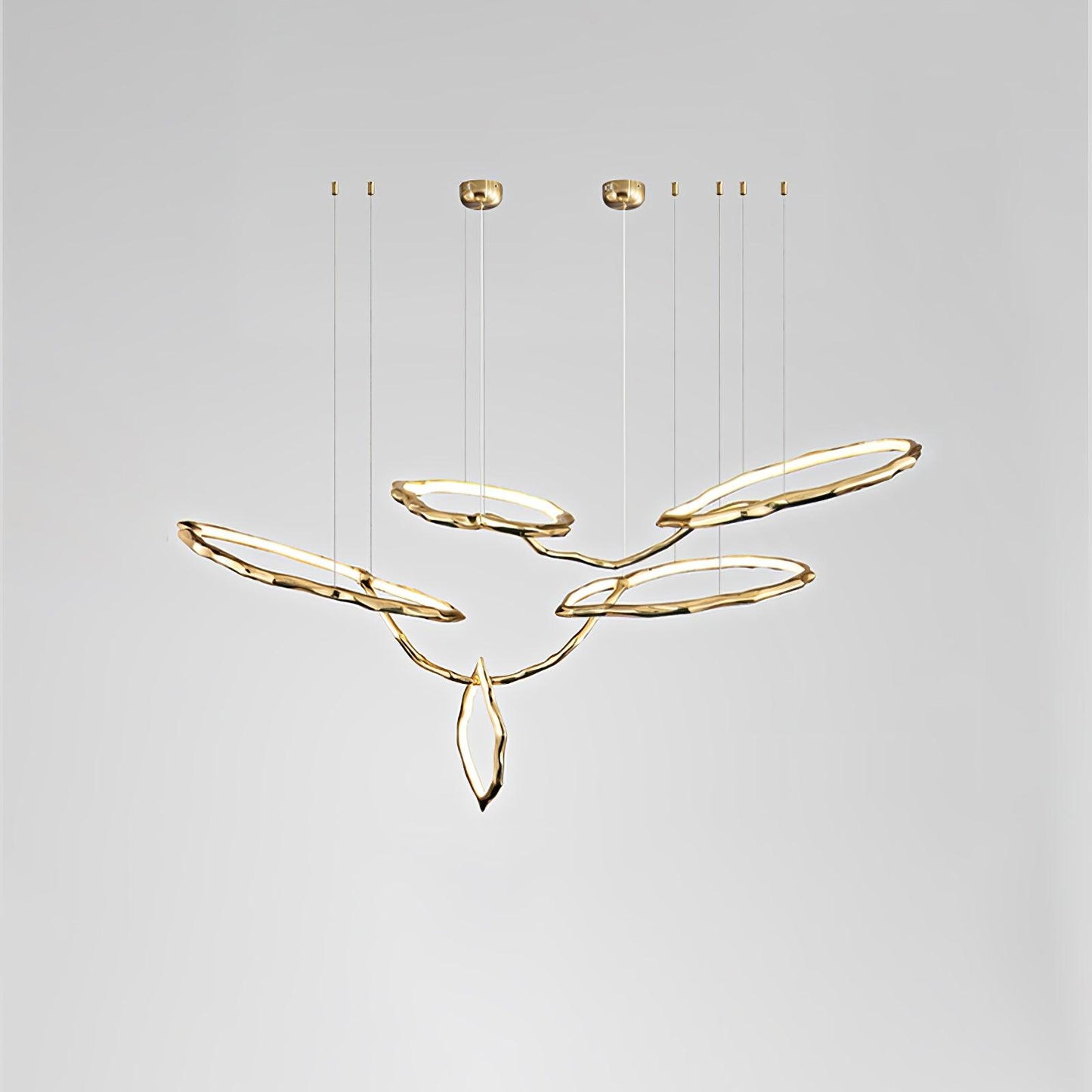 Cloud Rings Series Brass Chandelier - YIOSI