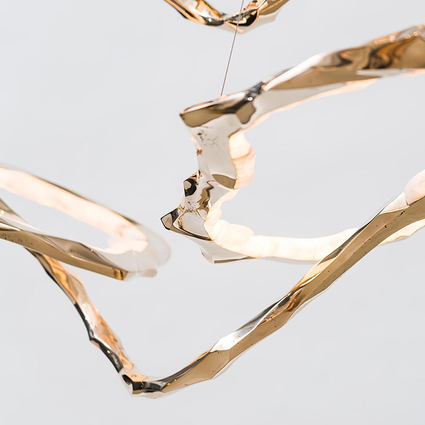 Cloud Rings Series Brass Chandelier - YIOSI