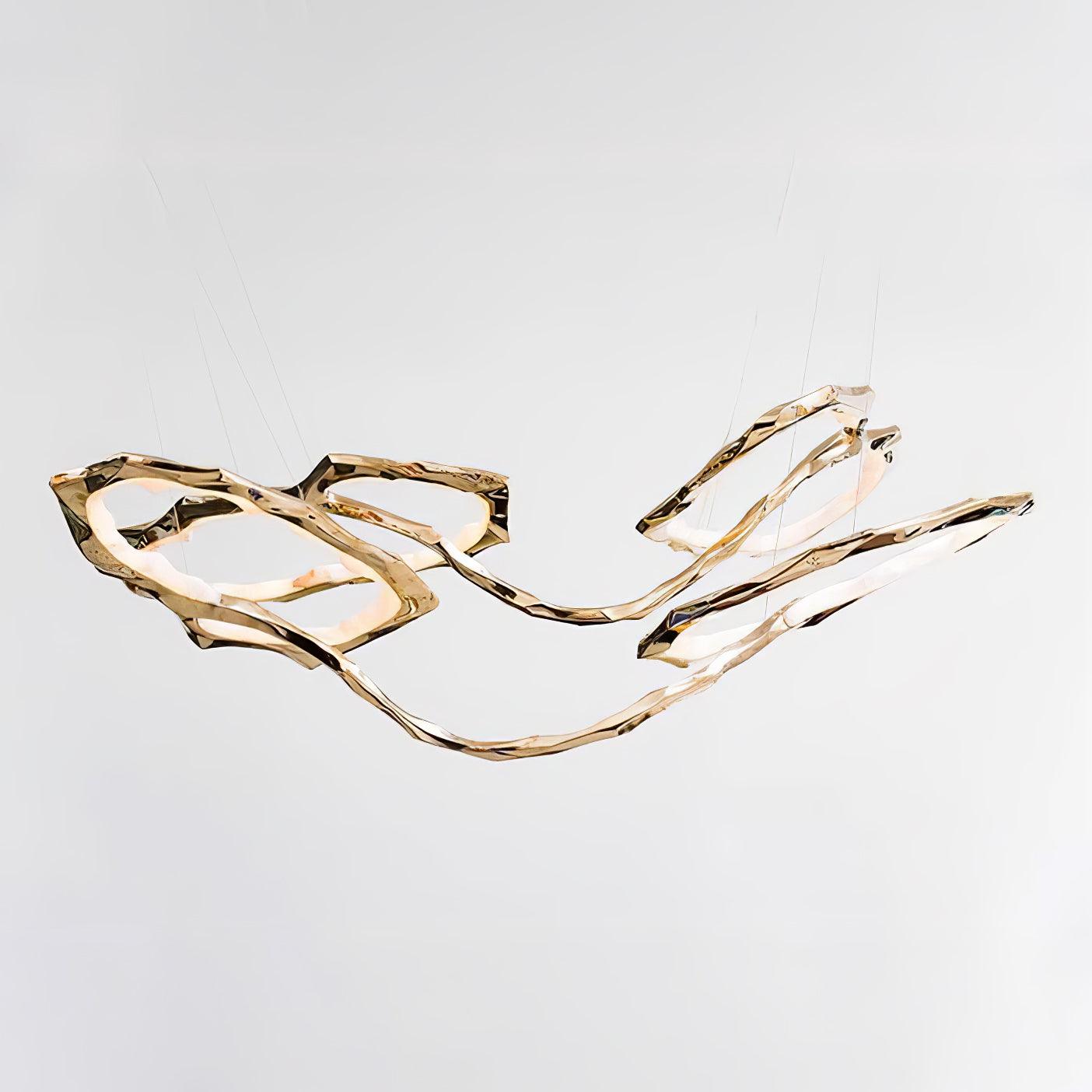 Cloud Rings Series Brass Chandelier - YIOSI