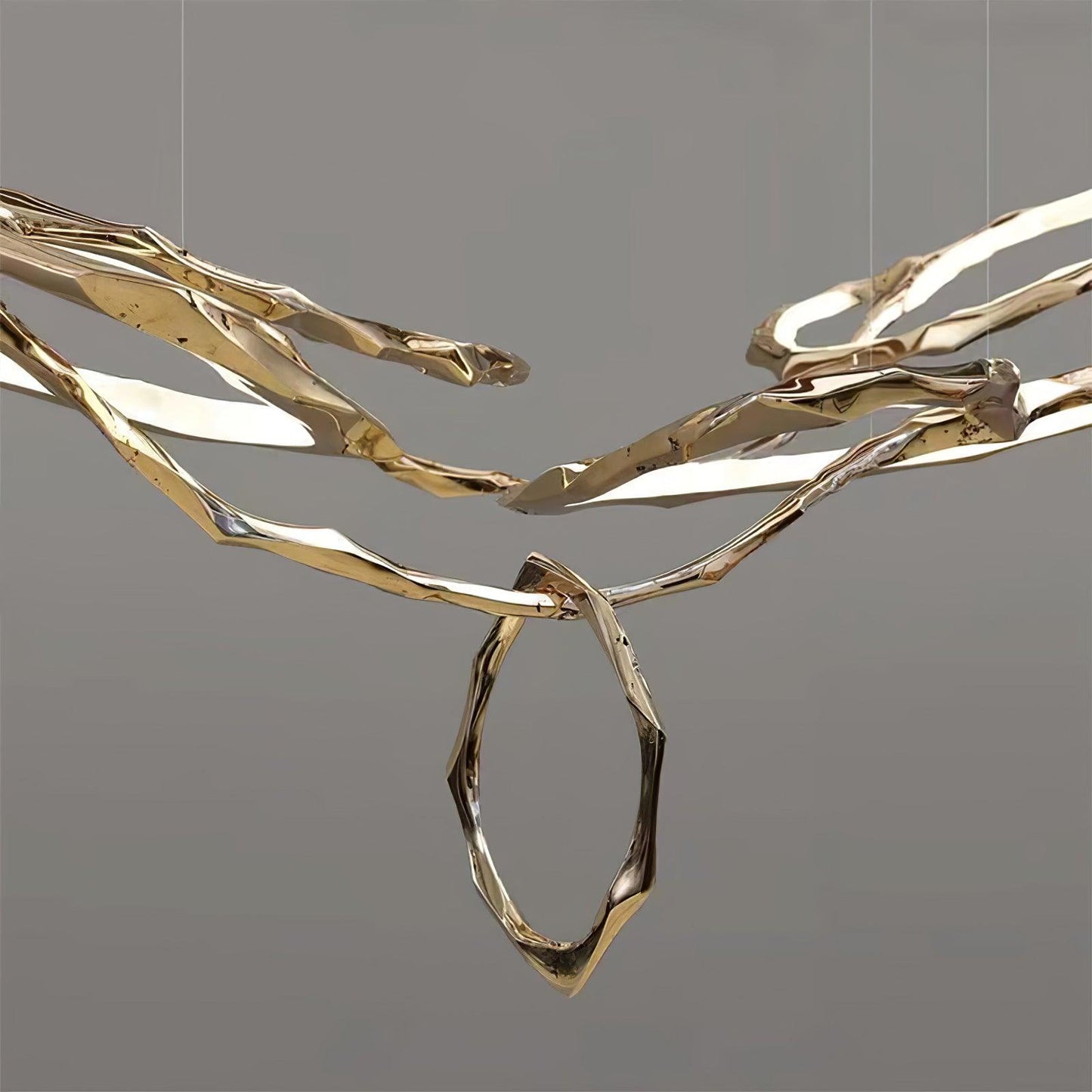 Cloud Rings Series Brass Chandelier - YIOSI