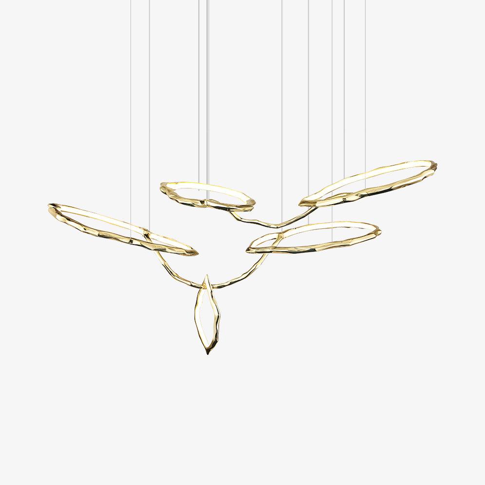 Cloud Rings Series Brass Chandelier - YIOSI