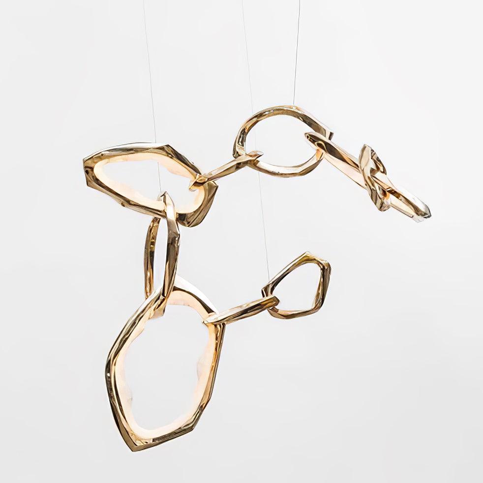 Cloud Rings Series Brass Chandelier - YIOSI