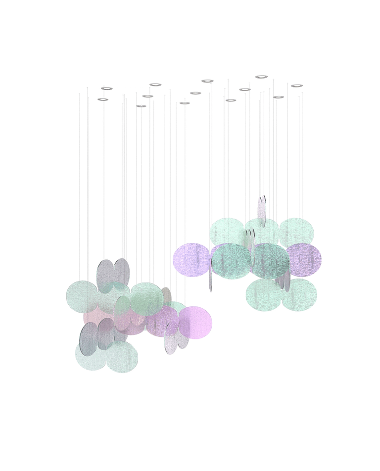 Clouds Iridescent Disc Chandelier - YIOSI