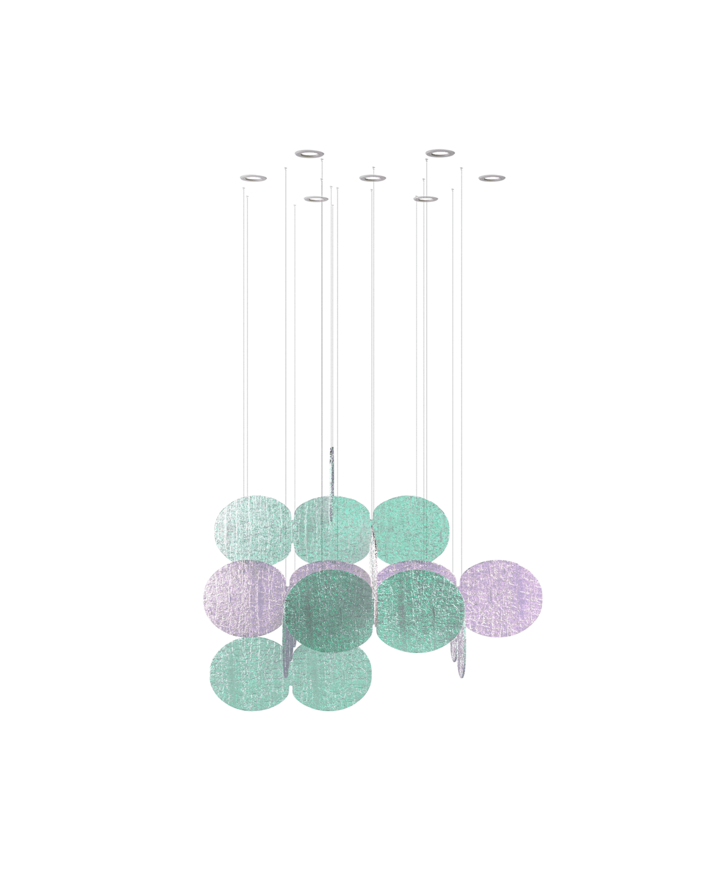 Clouds Iridescent Disc Chandelier - YIOSI
