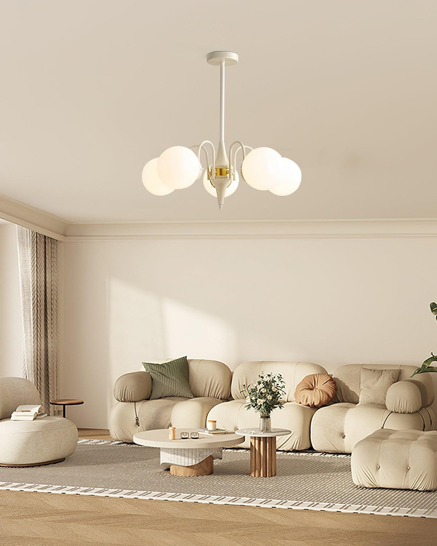 Cream Ball Chandelier - YIOSI
