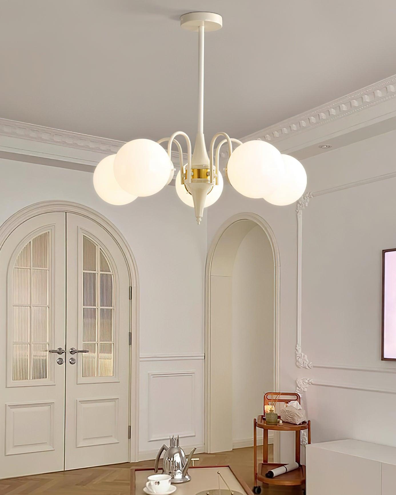 Cream Ball Chandelier - YIOSI