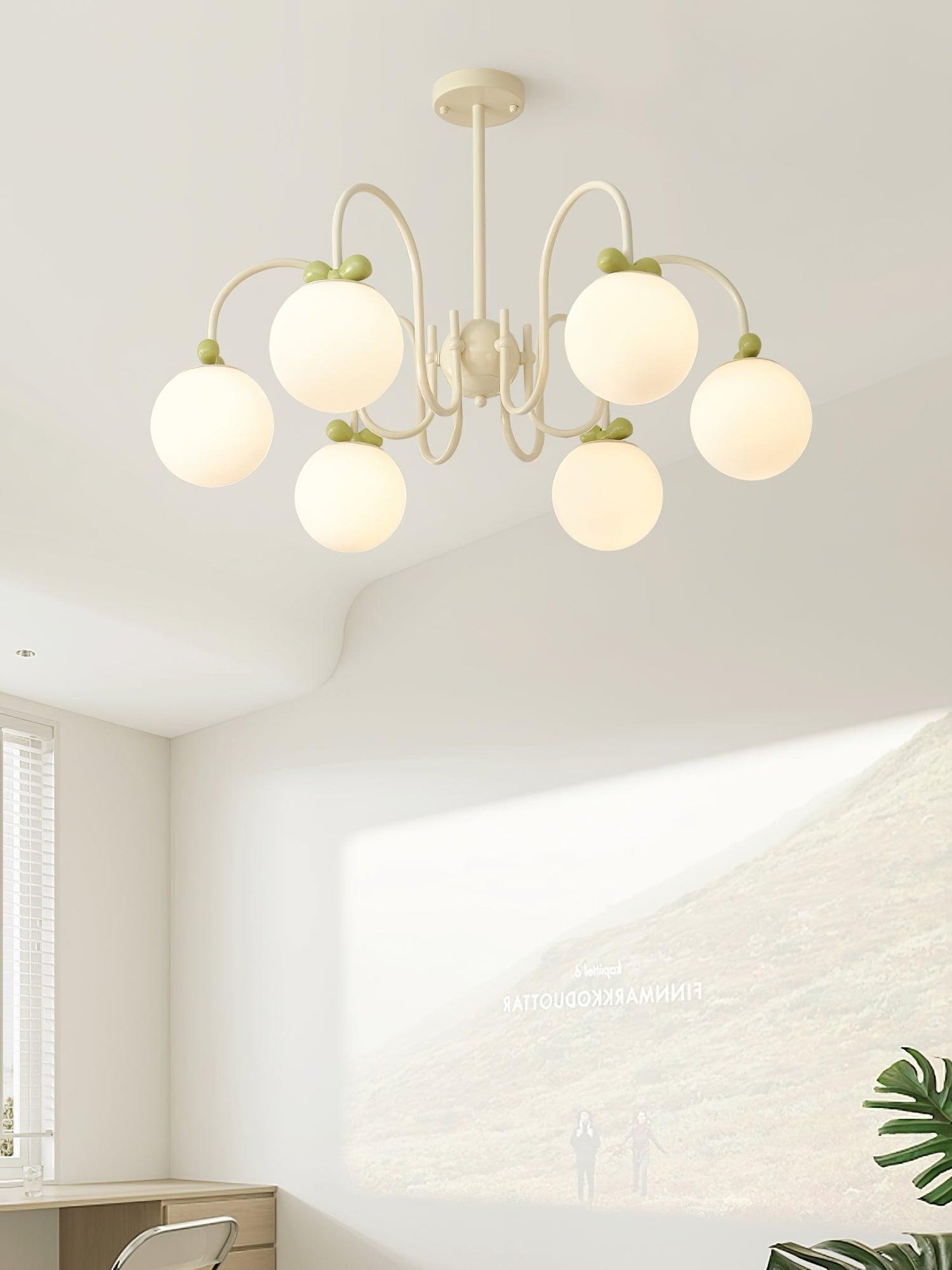 Cream Cherry Chandelier - YIOSI