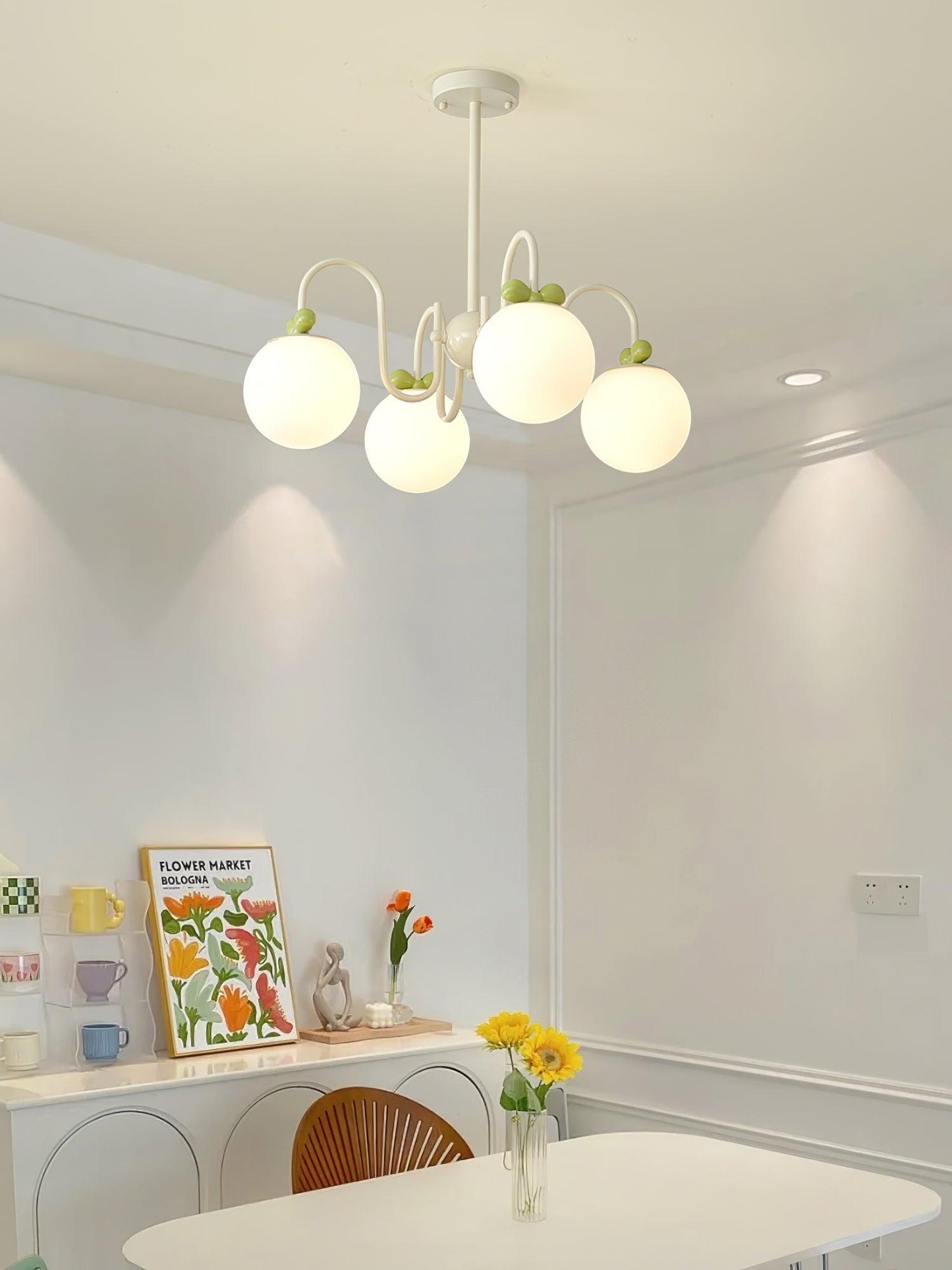 Cream Cherry Chandelier - YIOSI