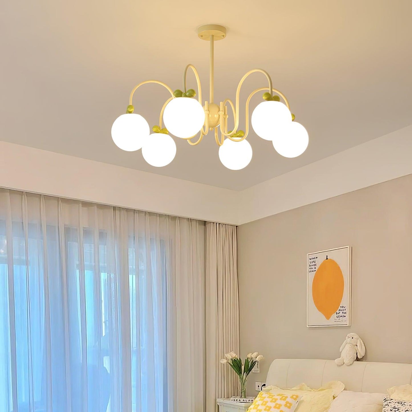 Cream Cherry Chandelier - YIOSI
